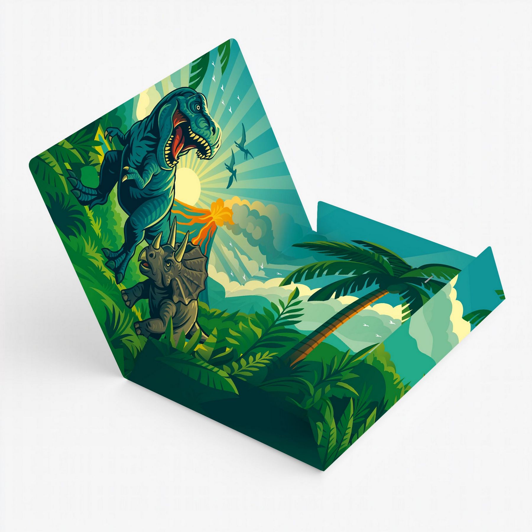ITENGA Gummizugmappe Sammelmappe A4 PP Motiv Dinosaurier...