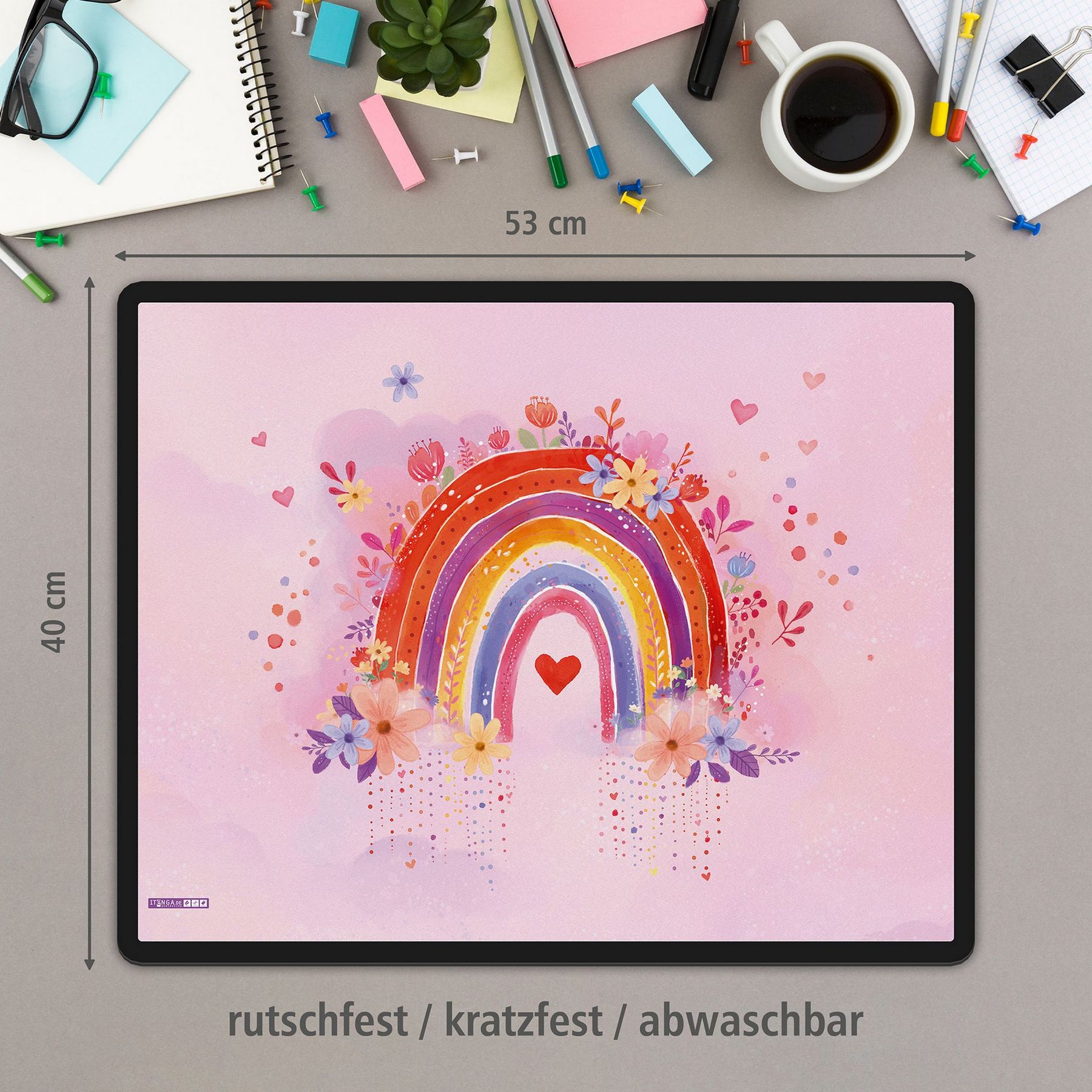 ITENGA Kinder Papierkorb Schreibtischunterlage Set - ca....