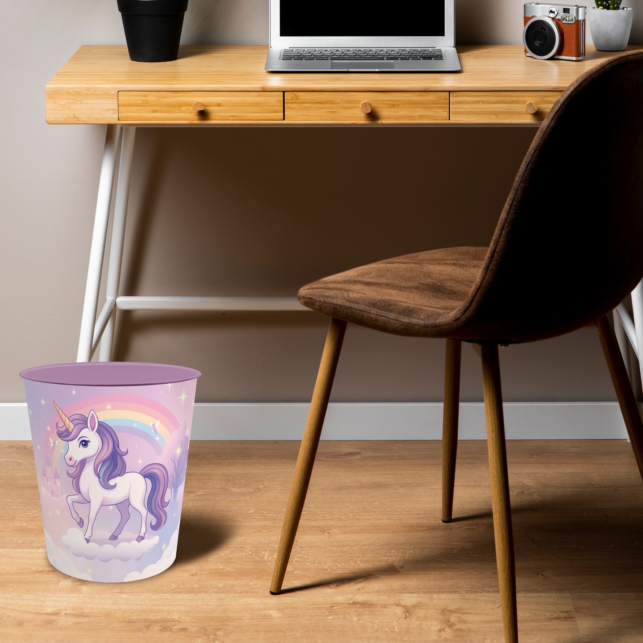 ITENGA Papierkorb f�r Kinder - Motiv EINHORN ZAUBERWOLKE...