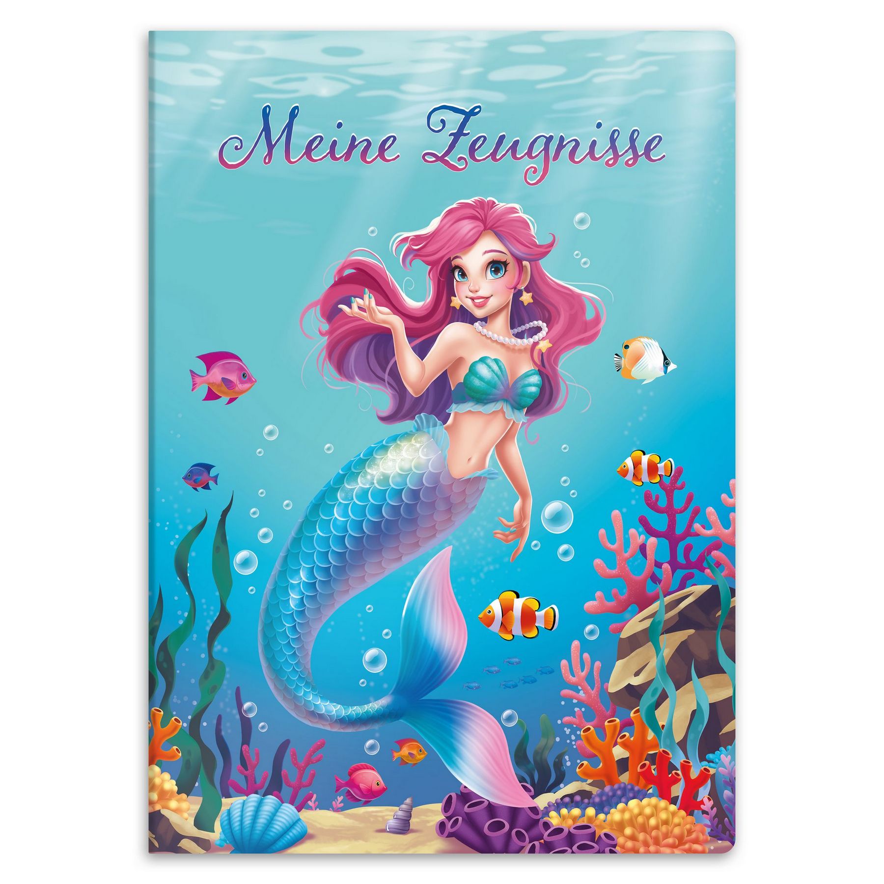 ITENGA Zeugnismappe A4 Kunststoff Sichtbuch Motiv Meerju...
