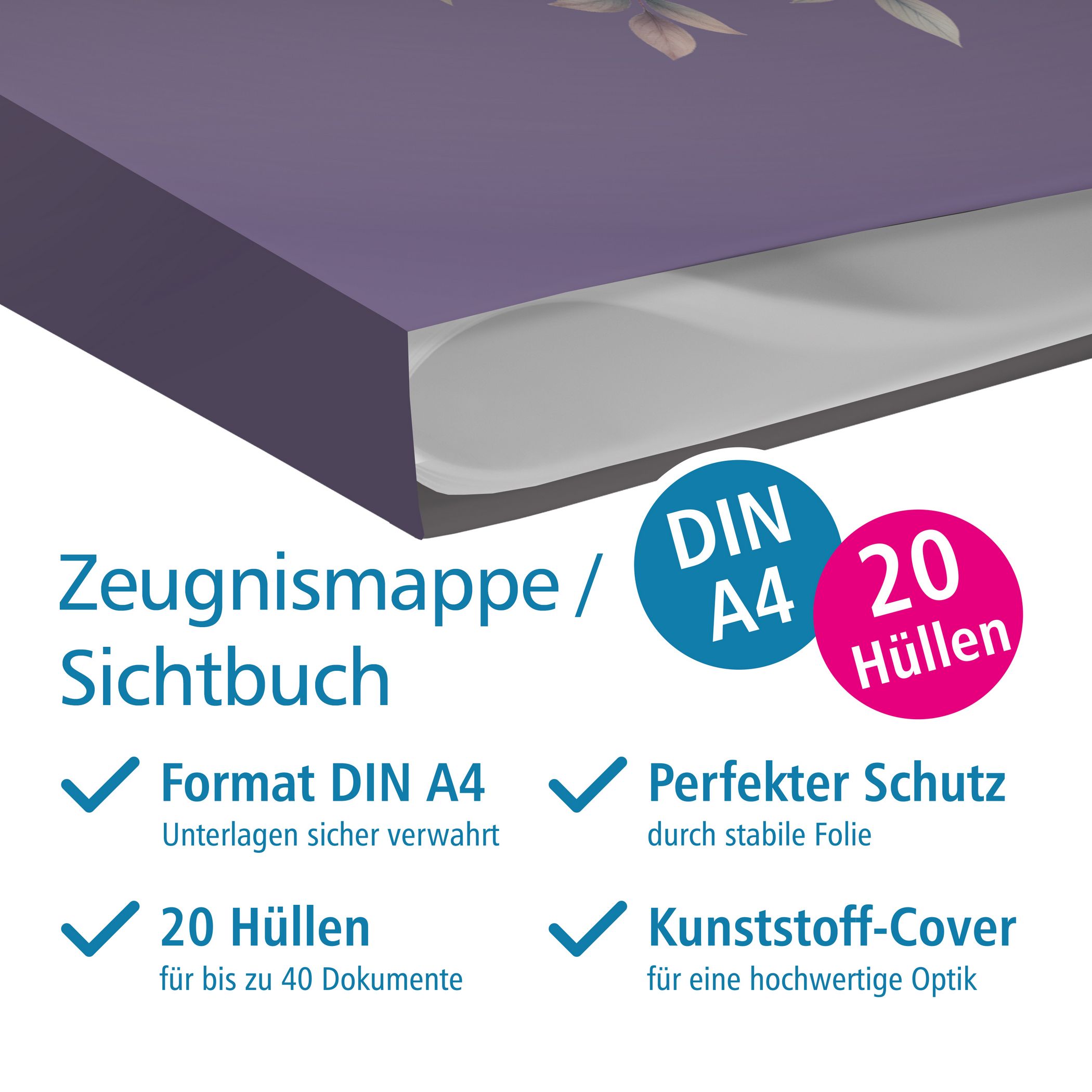 itenga Zeugnismappe A4 Kunststoff Sichtbuch Motiv Pferd ...