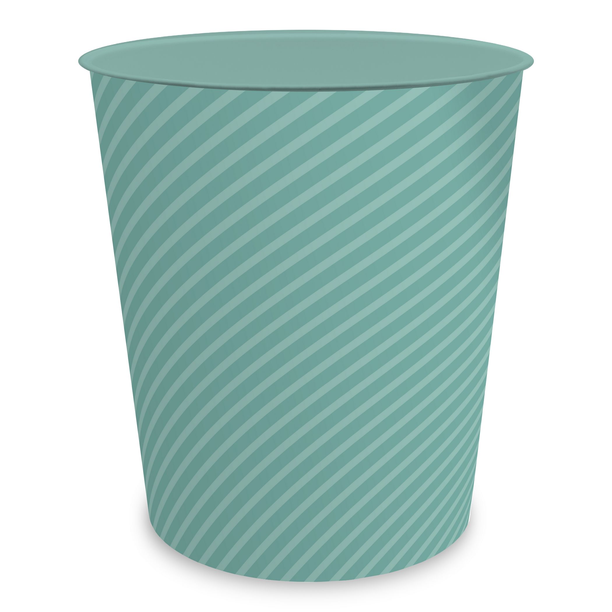 itenga Papierkorb ca. 11 Liter - STRIPE - pastell gr�n