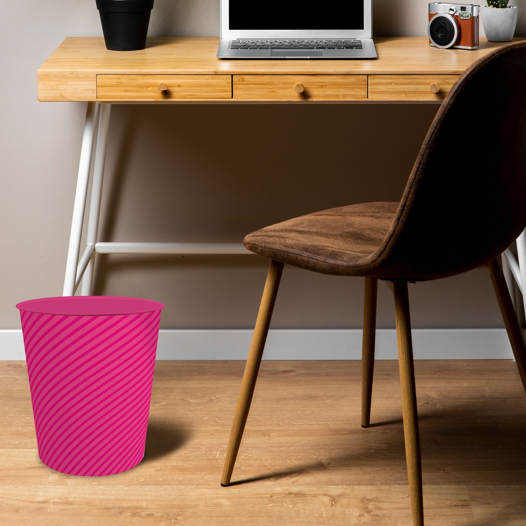 itenga Papierkorb ca. 11 Liter - STRIPE - magenta