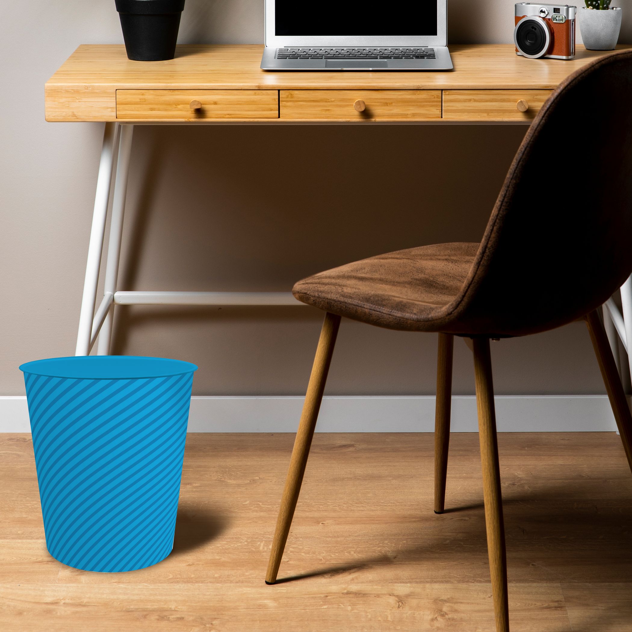 itenga Papierkorb ca. 11 Liter - STRIPE - cyan