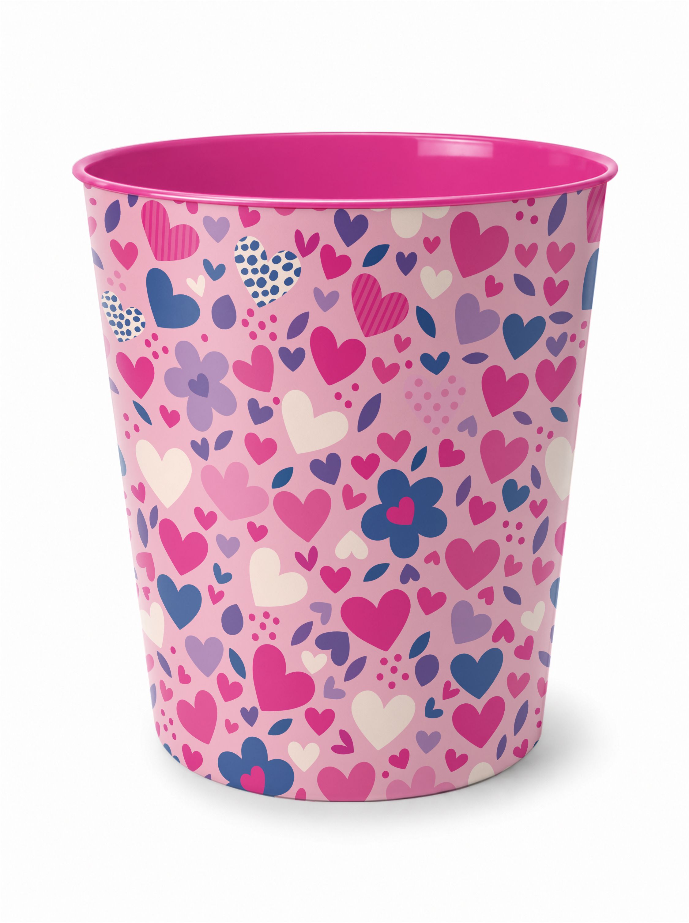 itenga Papierkorb ca. 11 Liter - Motiv HERZEN
