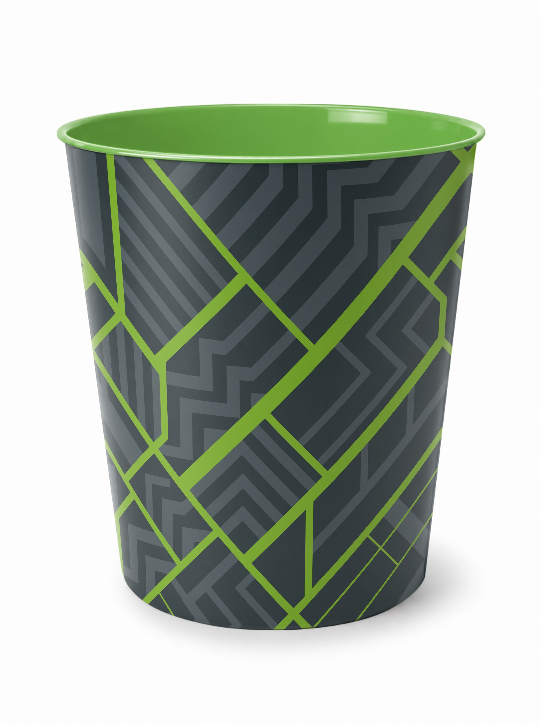 itenga Papierkorb ca. 11 Liter - Motiv GEOMETRIE Design