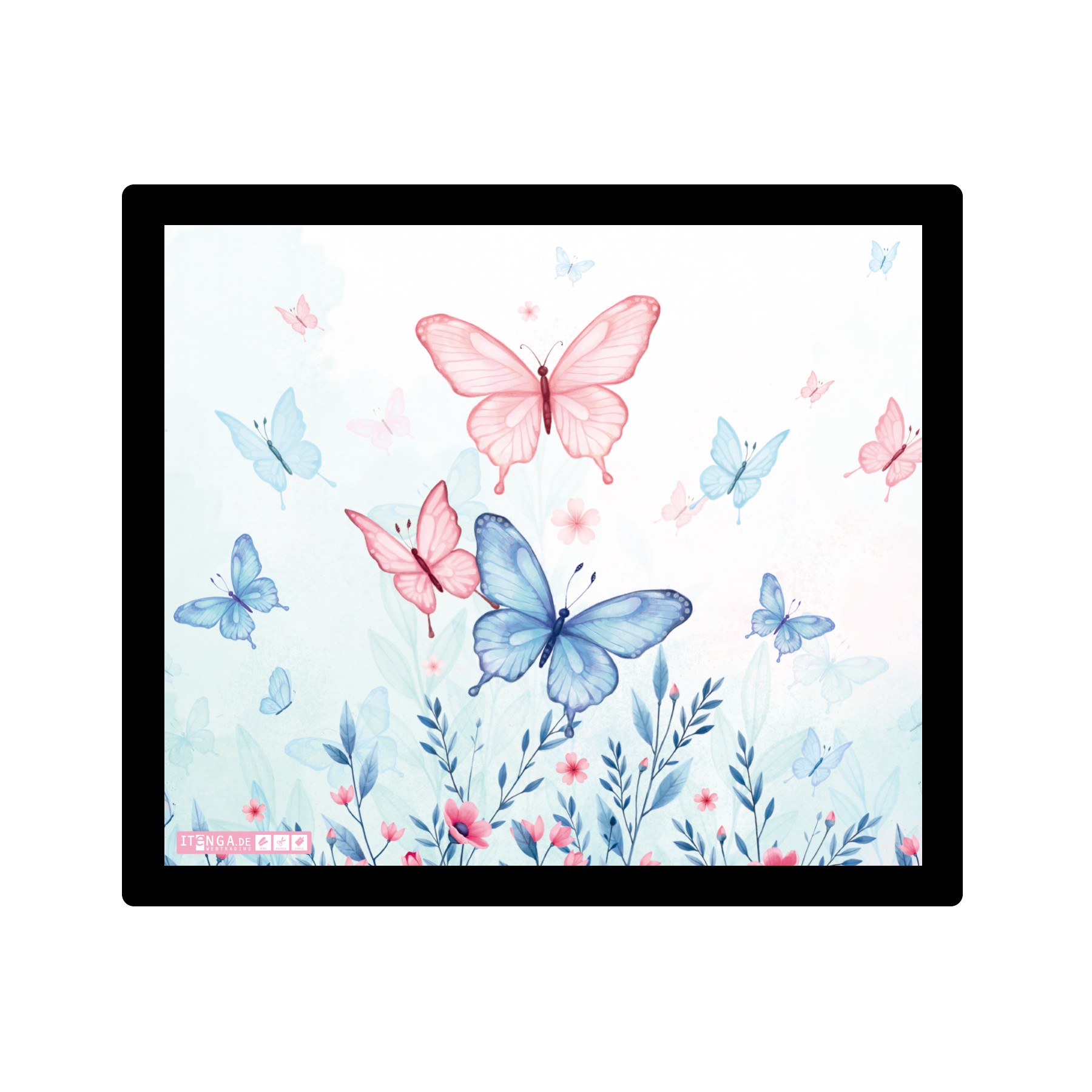 ITENGA Mauspad Schmetterling - ELARA 21 x 18 cm Kunststo...
