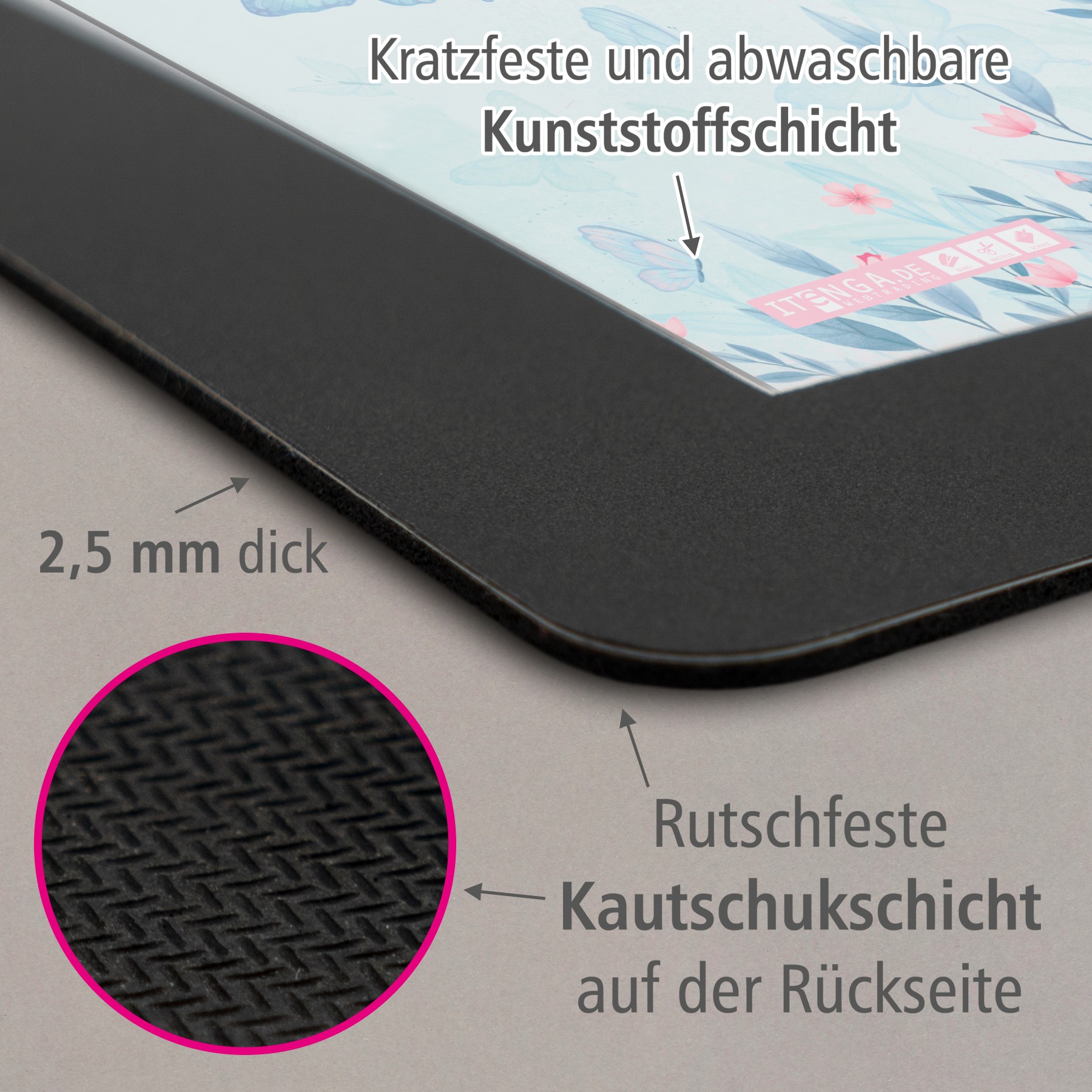 ITENGA Kinder Papierkorb Schreibtischunterlage Set - ca....