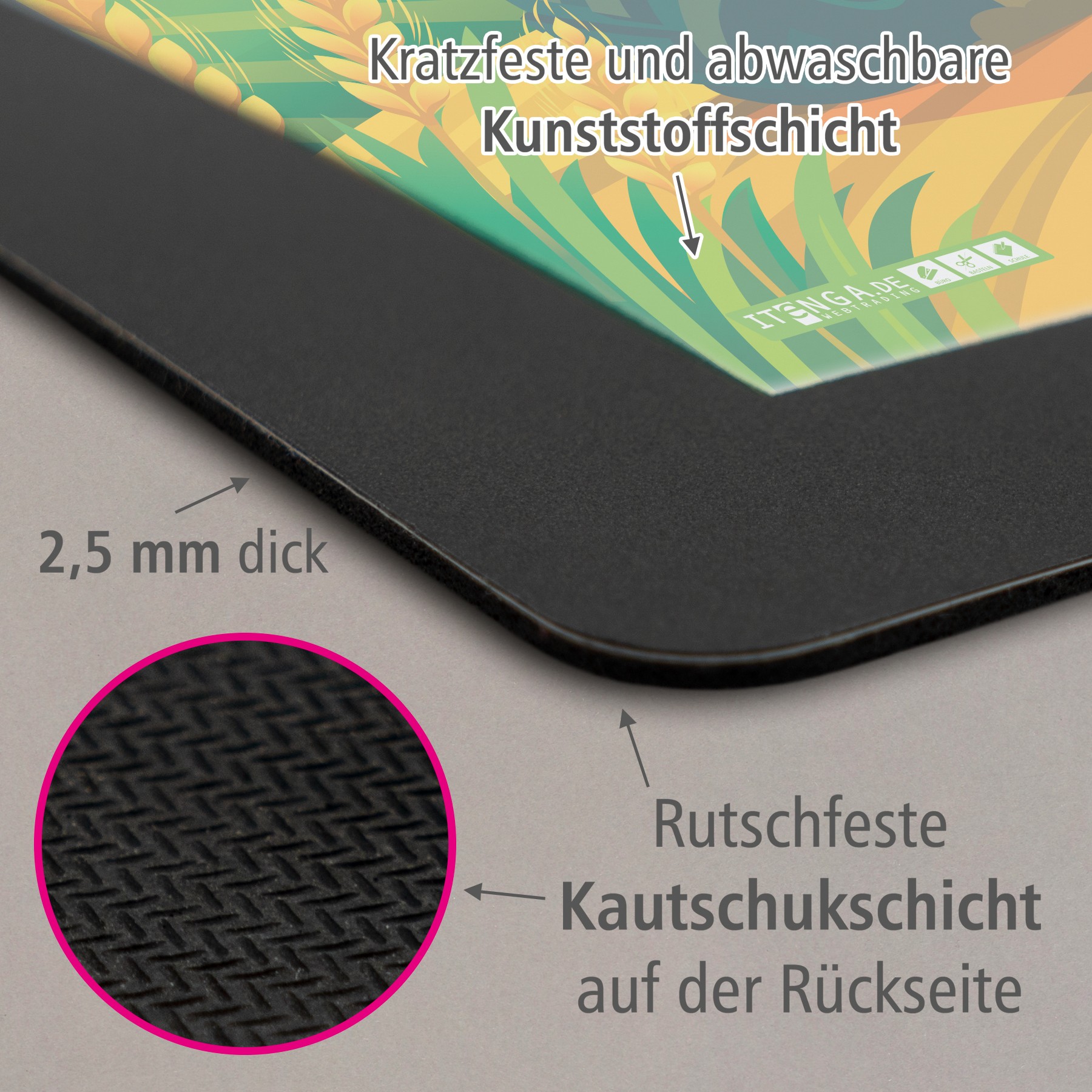 ITENGA Kinder Papierkorb Schreibtischunterlage Set - ca....