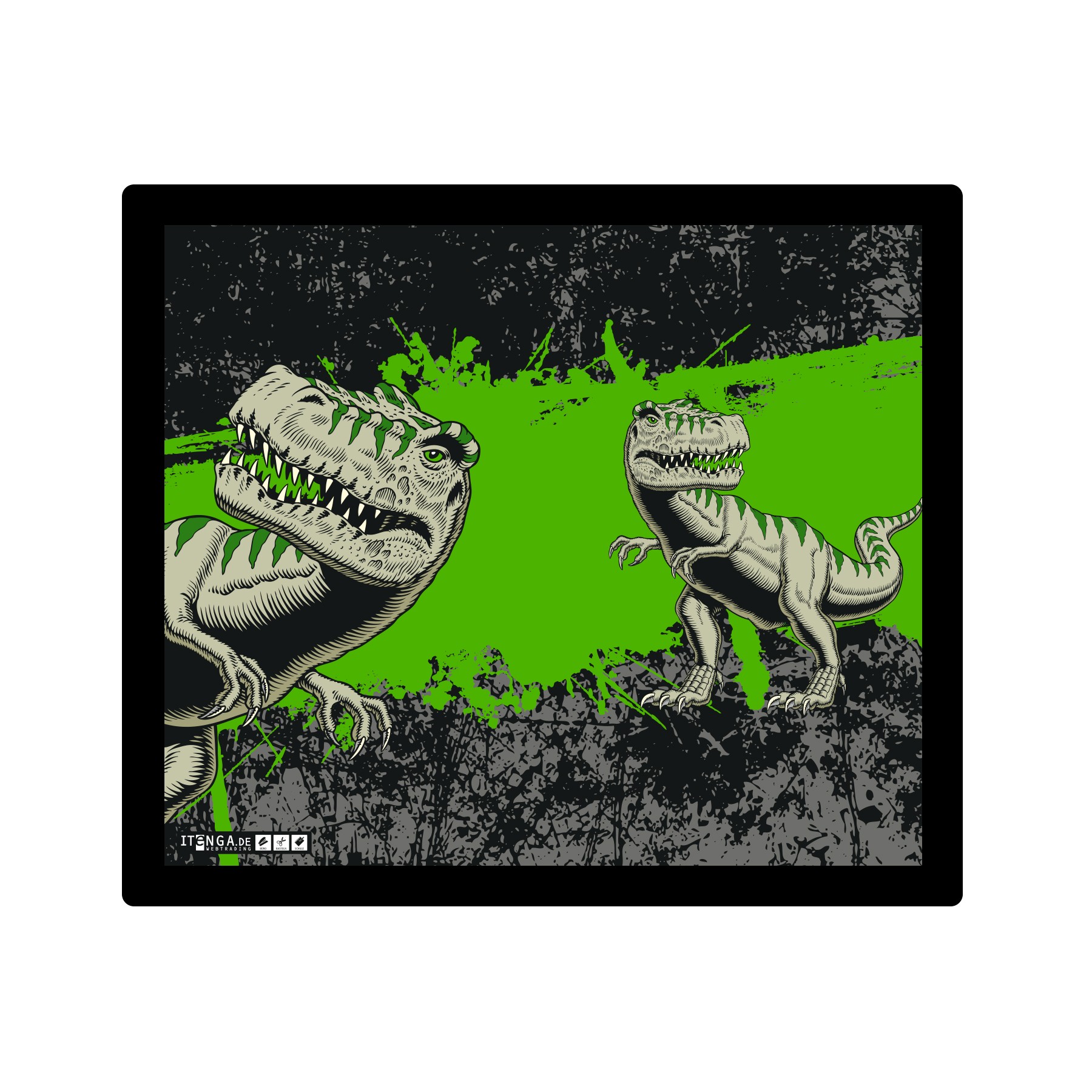 ITENGA Mauspad T-REX Dinosaurier 21 x 18 cm Kunststoff r...