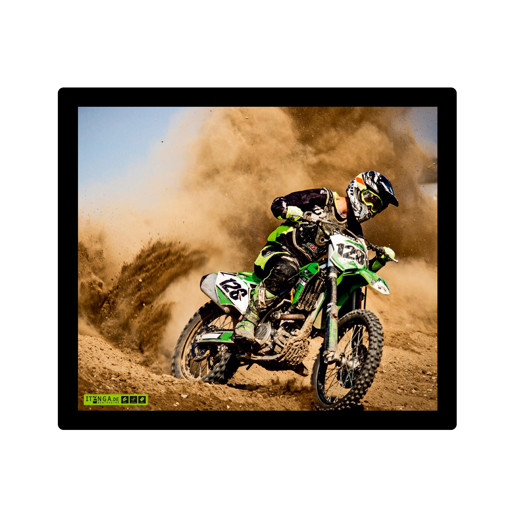ITENGA Mauspad MOTOCROSS 21 x 18 cm Kunststoff rutschfest
