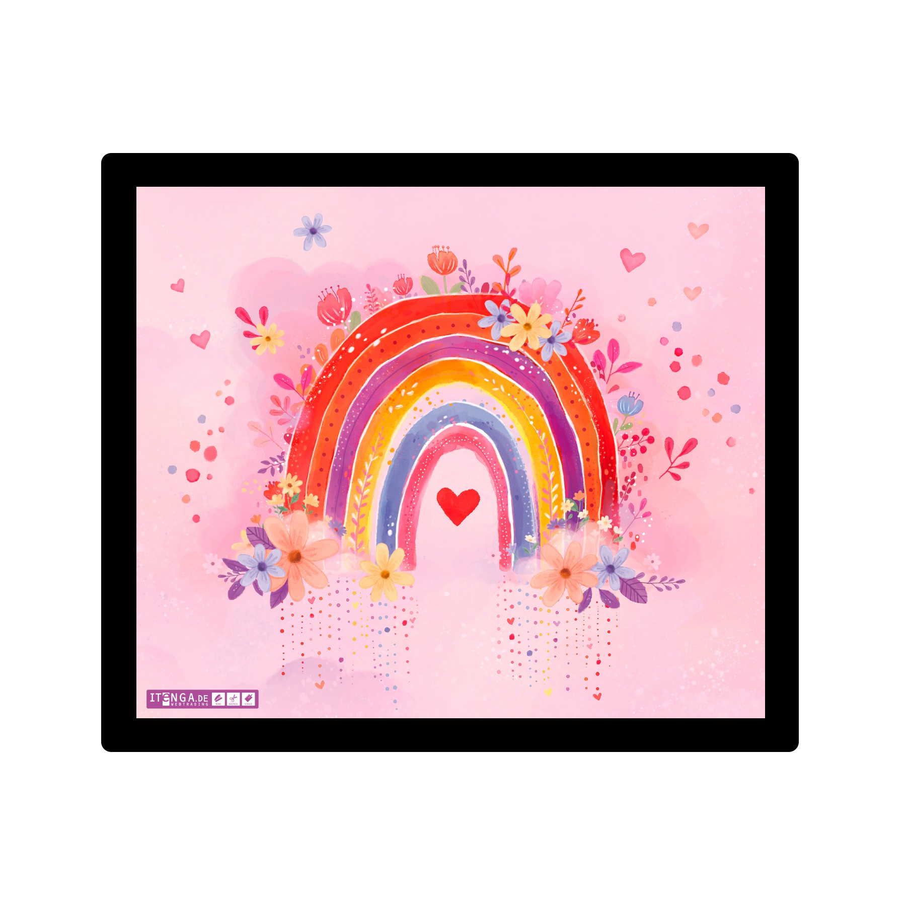 ITENGA Mauspad Regenbogen - RAINBOW DREAMS 21 x 18 cm Ku...