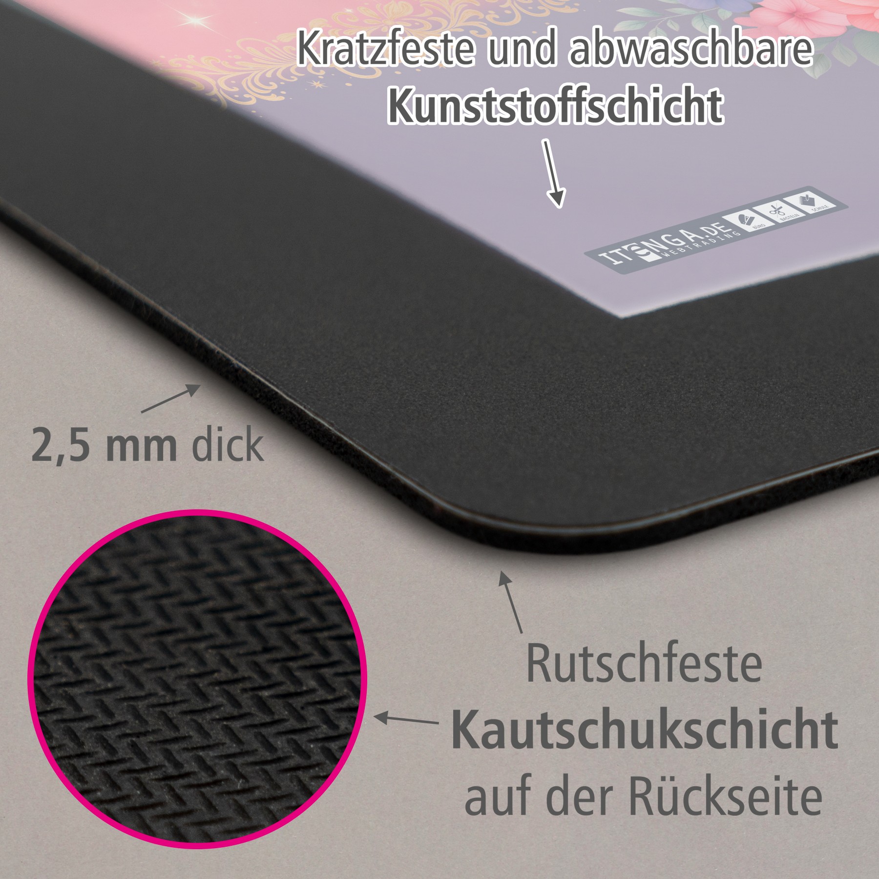 ITENGA Kinder Papierkorb Schreibtischunterlage Set - ca....