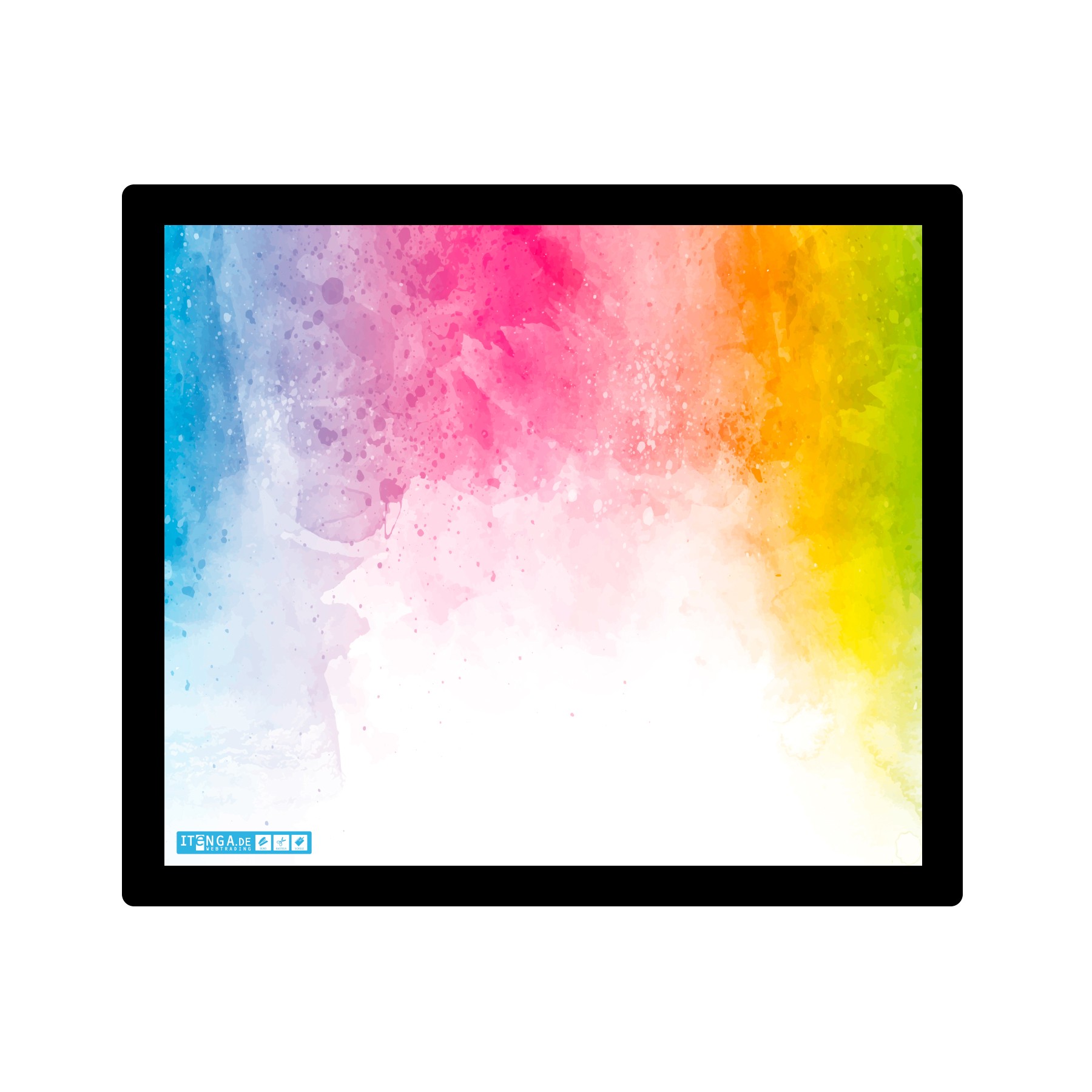 ITENGA Mauspad REGENBOGEN AQUARELL 21 x 18 cm Kunststoff...