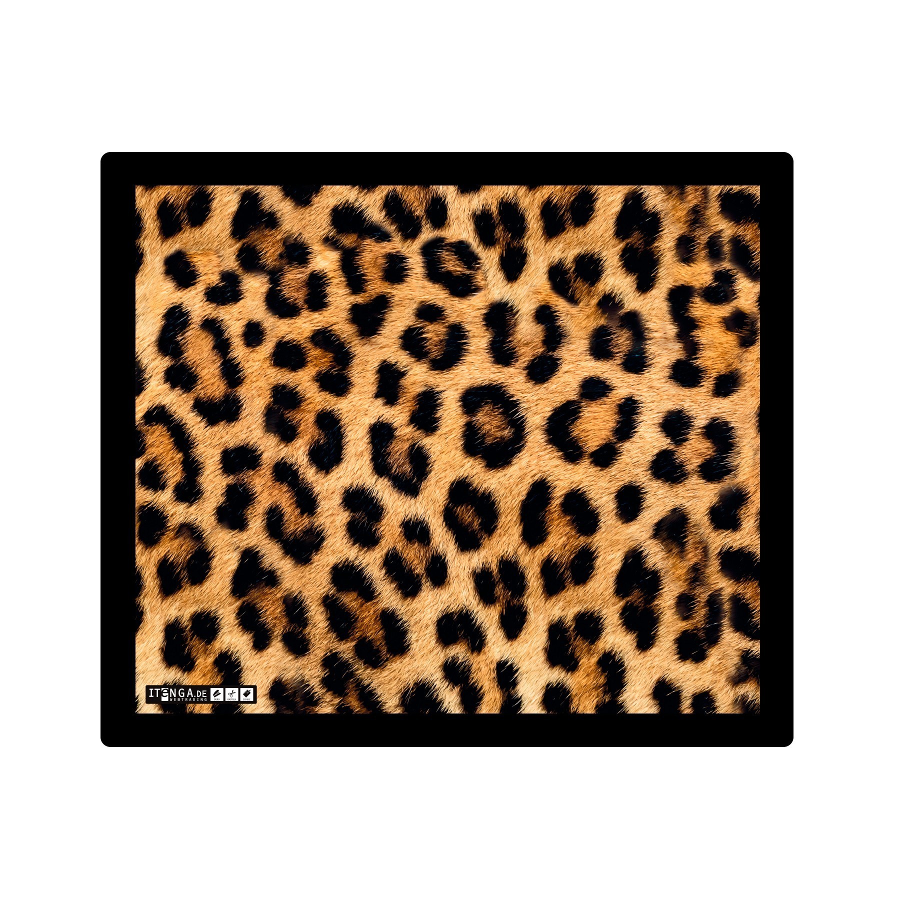 ITENGA Mauspad LEOPARD Muster 21 x 18 cm Kunststoff ruts...
