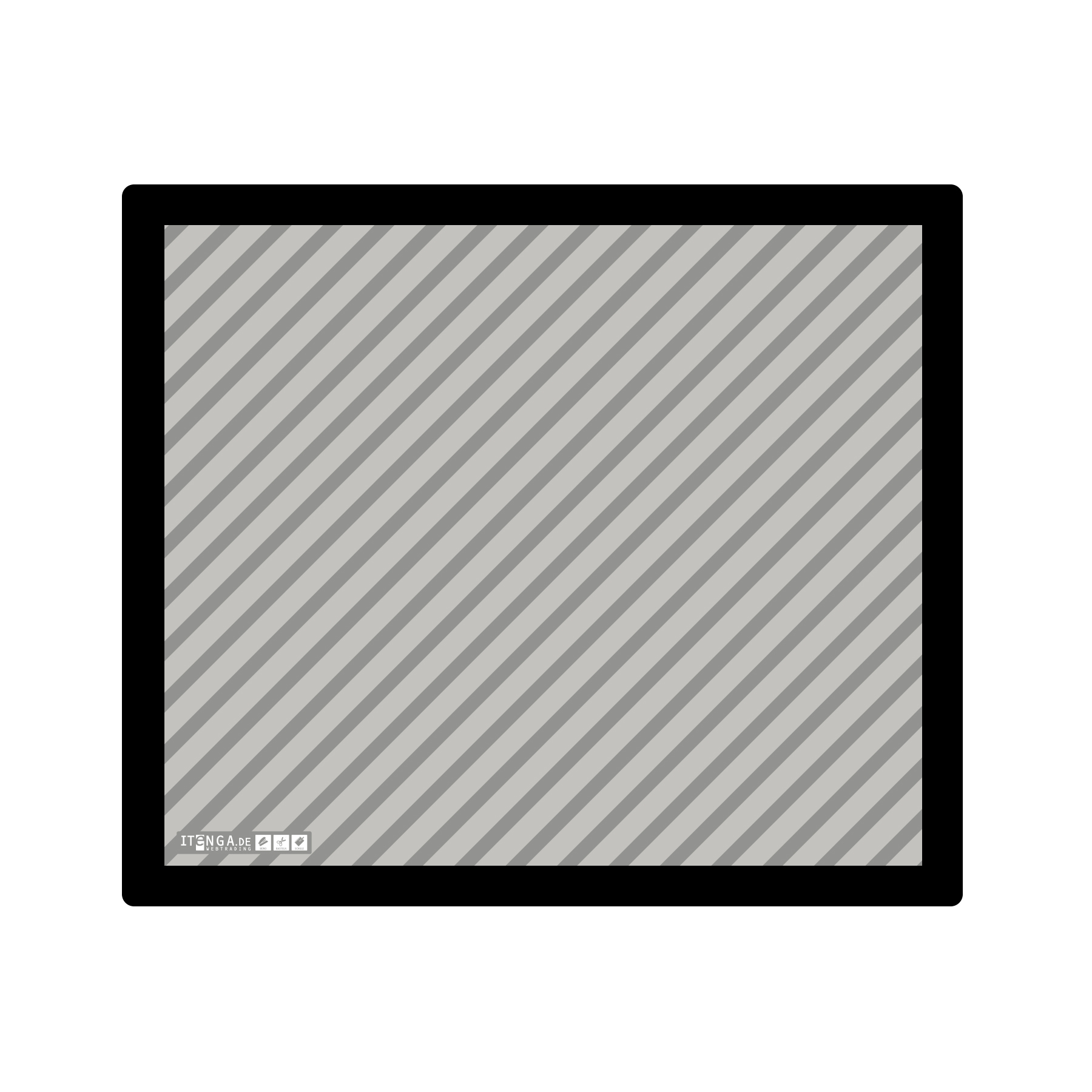ITENGA Mauspad STRIPE - grau 21 x 18 cm Kunststoff rutsc...