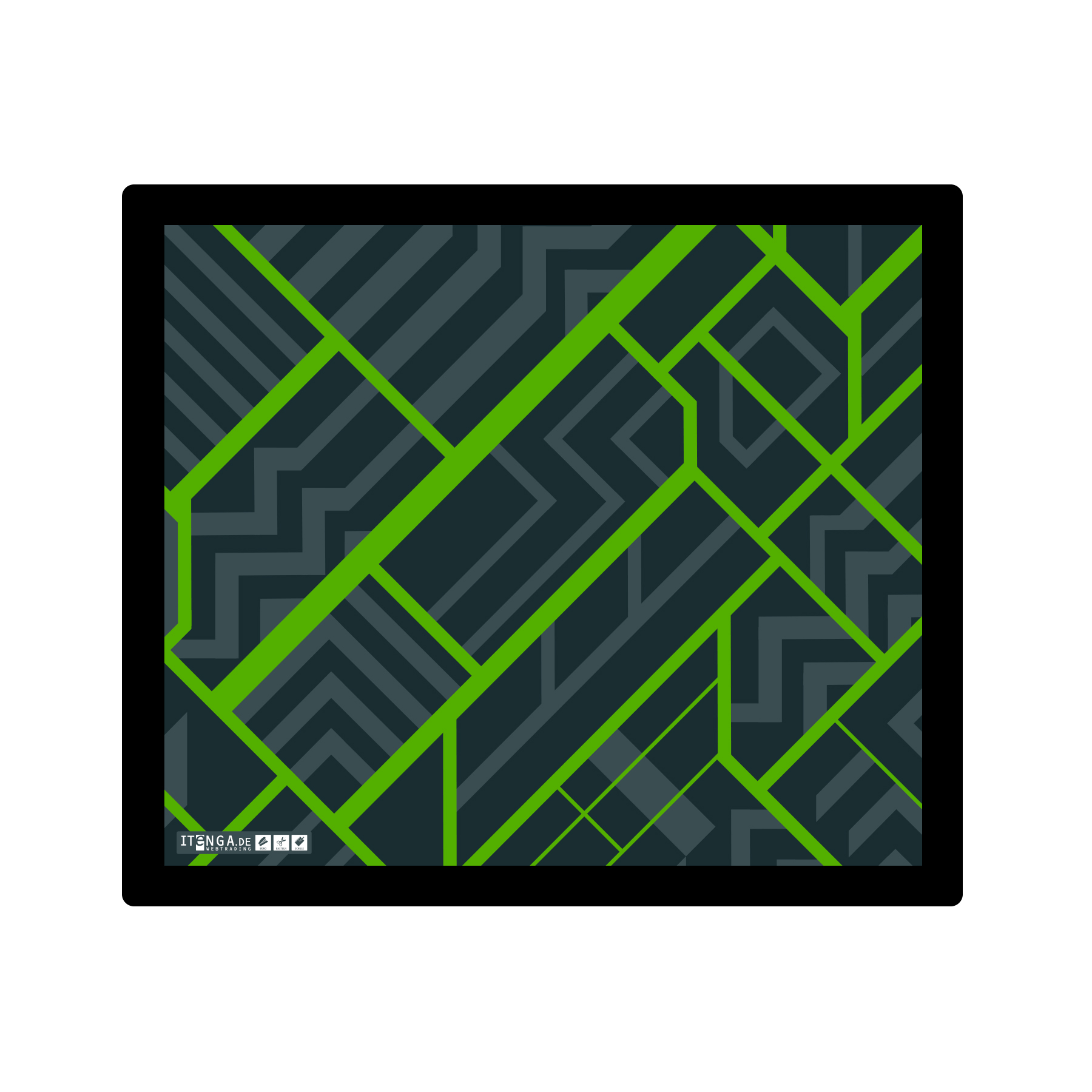 ITENGA Mauspad GEOMETRIE Design 21 x 18 cm Kunststoff ru...