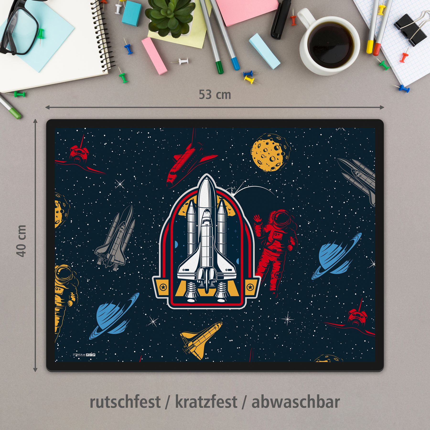 ITENGA Papierkorb Schreibtischunterlage Mauspad Set - ca...