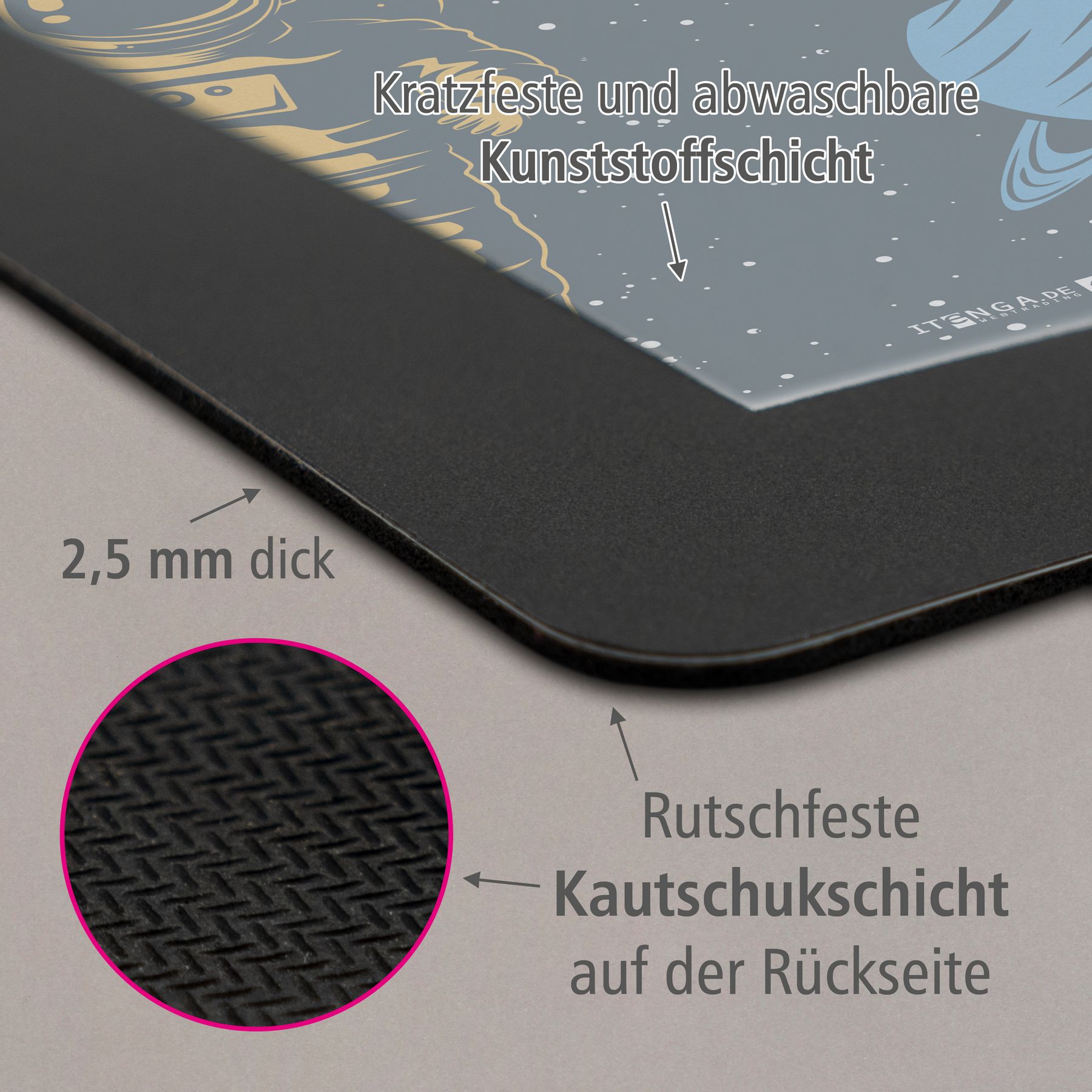 itenga Schreibunterlage V1 Motiv WELTRAUM