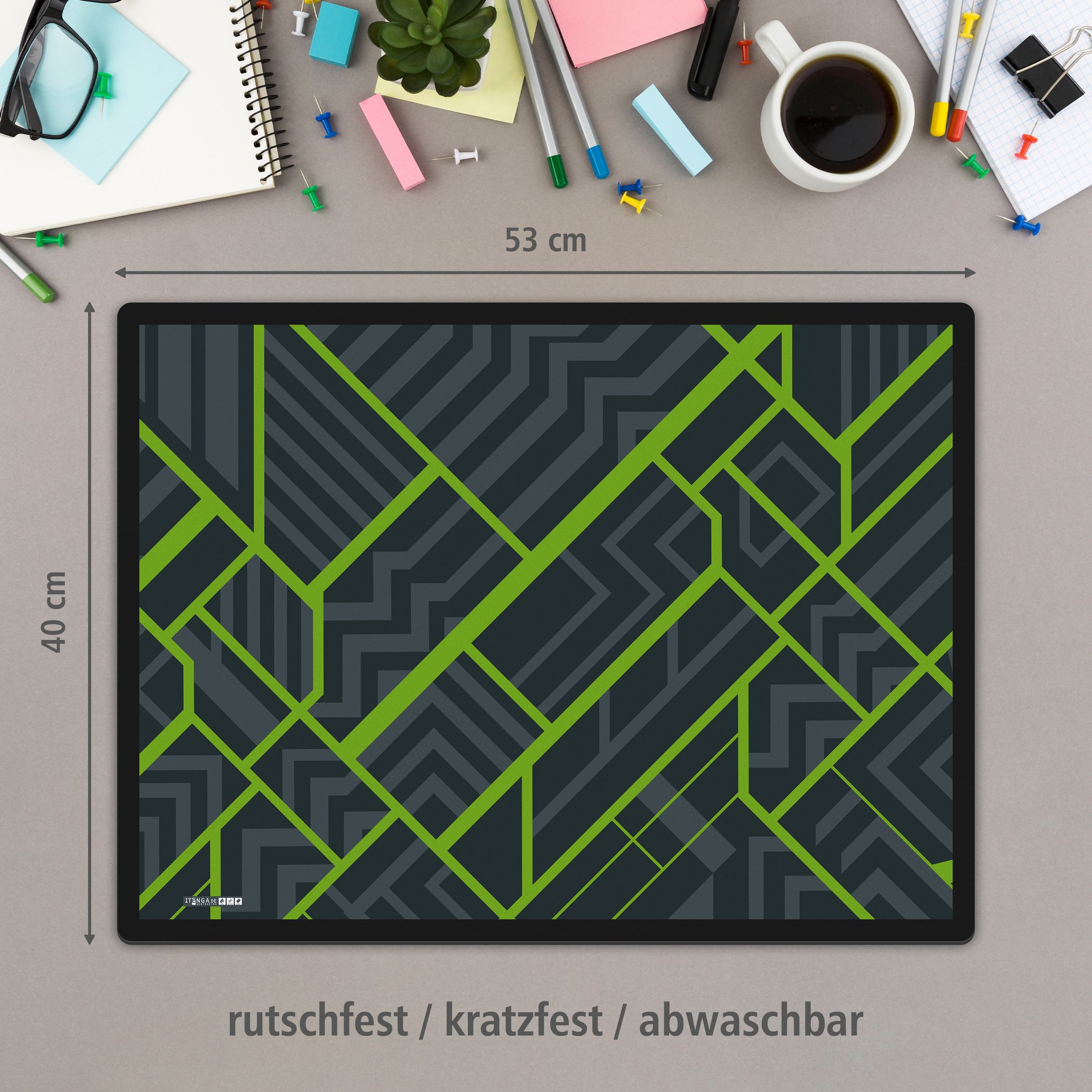 ITENGA Papierkorb Schreibtischunterlage Mauspad Set - ca...