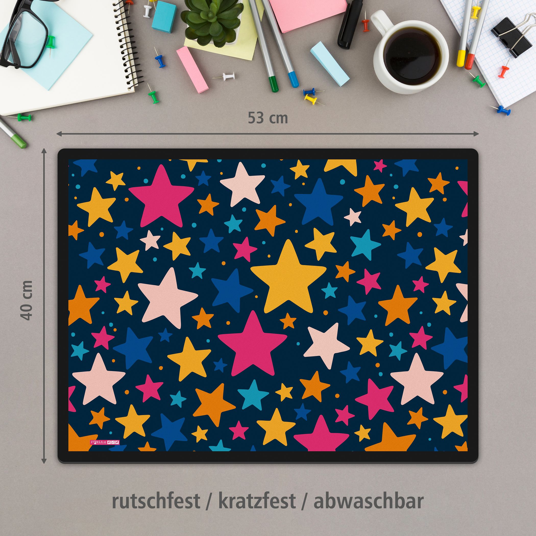 ITENGA Papierkorb Schreibtischunterlage Mauspad Set - ca...