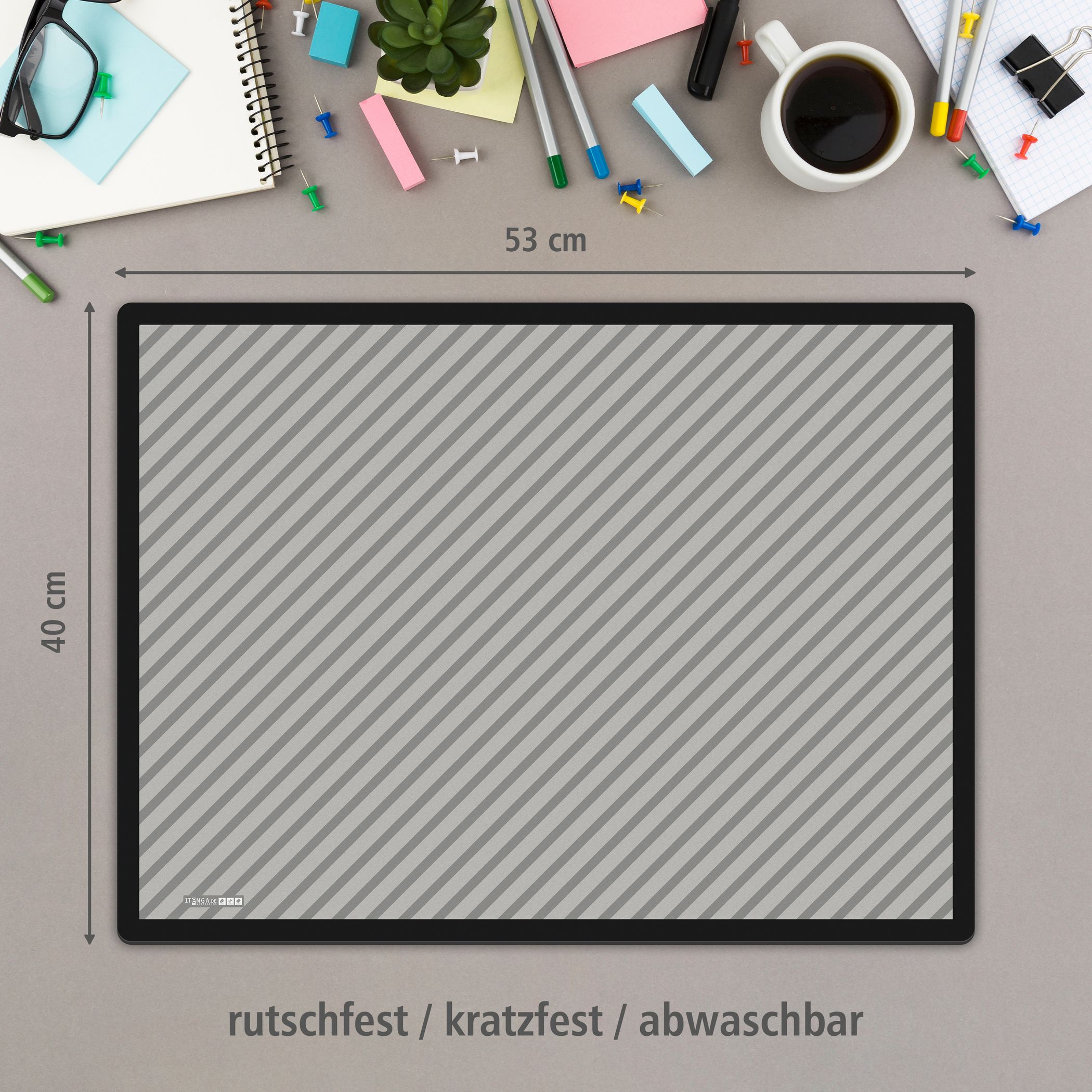 ITENGA Papierkorb Schreibtischunterlage Mauspad Set - ca...