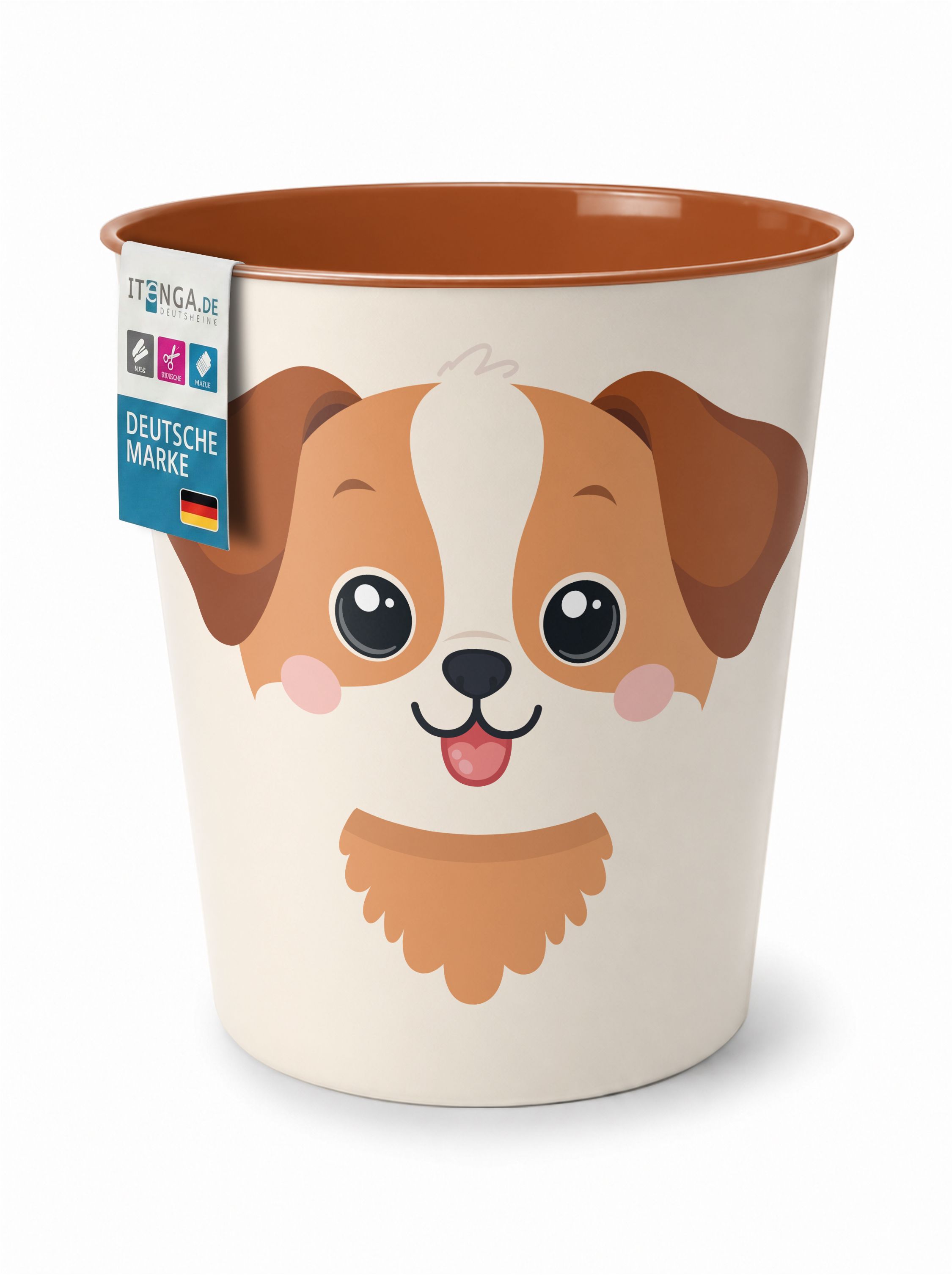 itenga Papierkorb Tiermotiv - HUND - Kawaii Design - ca ...