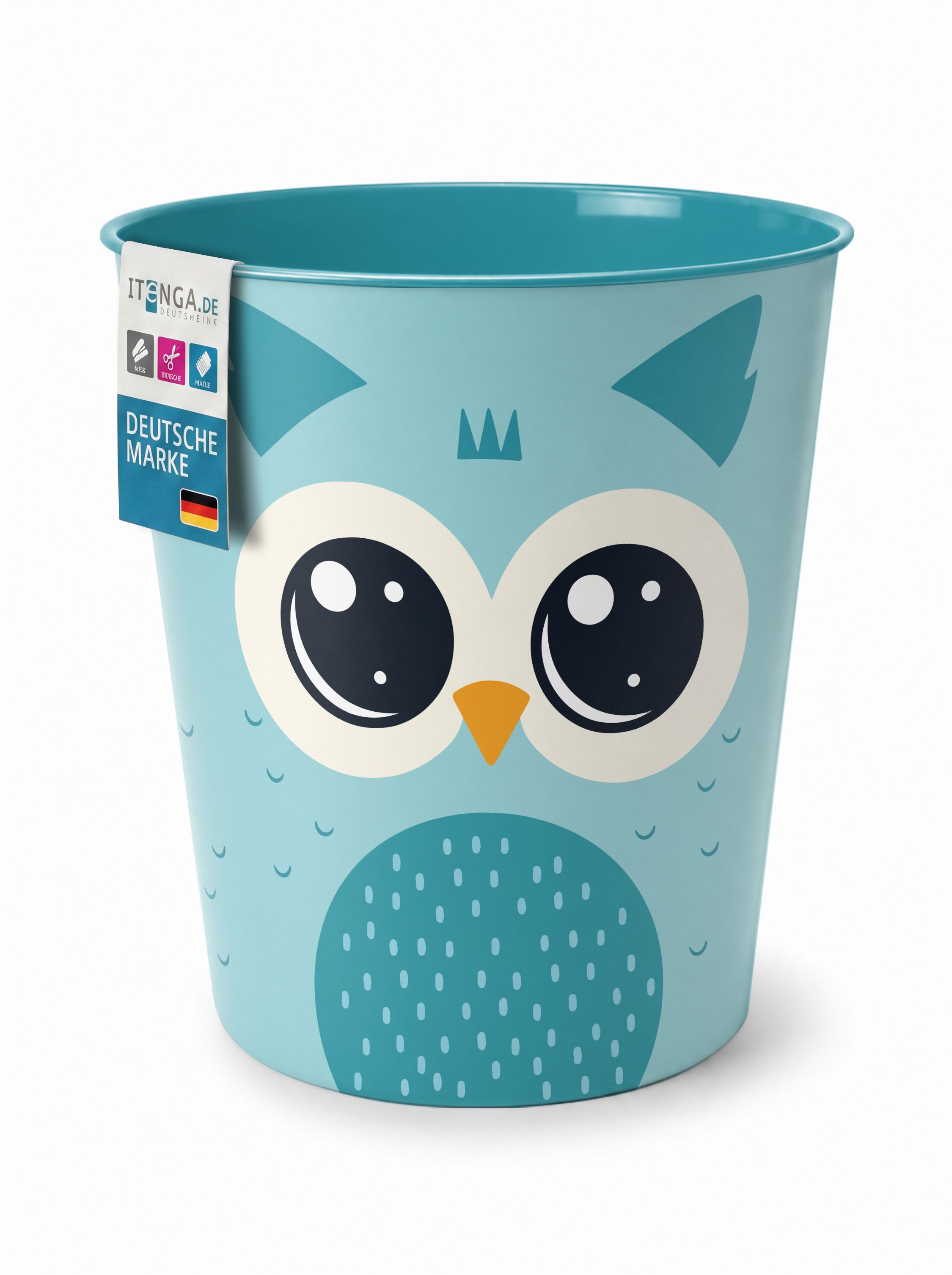 itenga Papierkorb Tiermotiv - EULE - Kawaii Design- ca 1...
