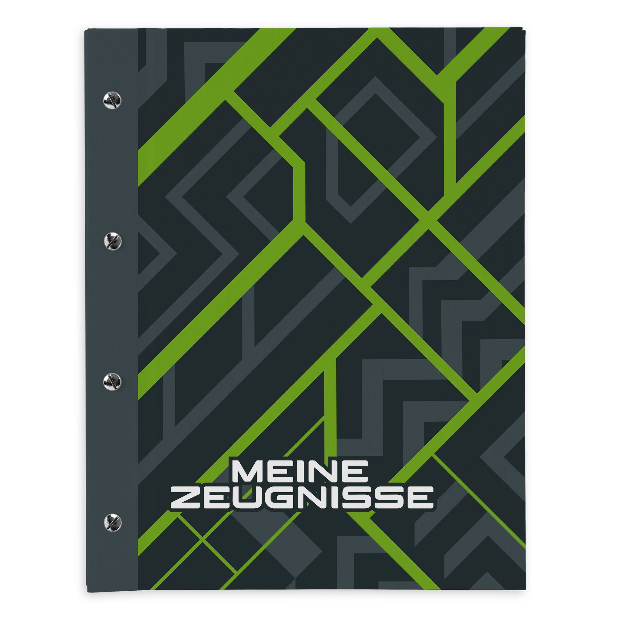 itenga Zeugnismappe A4 mit Schraubverschluss Motiv Geome...