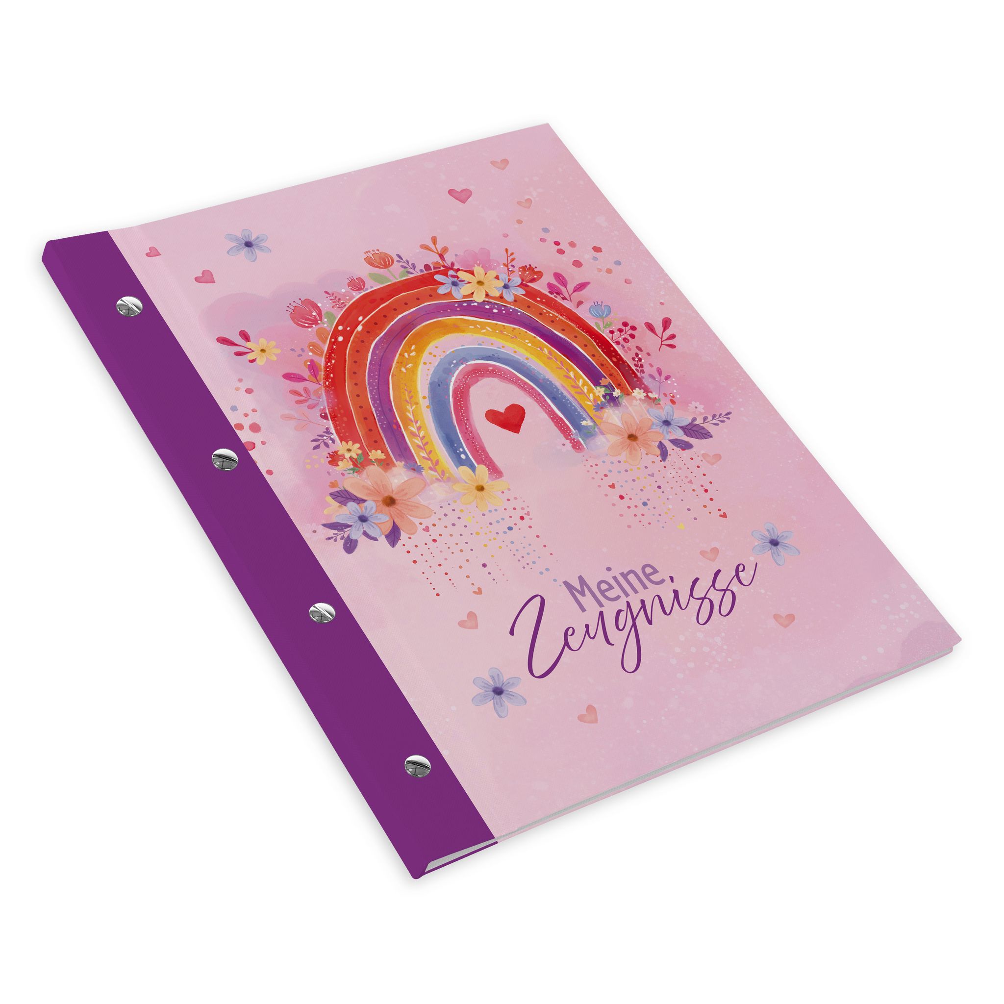 itenga Zeugnismappe A4 mit Schraubverschluss Motiv Rainb...