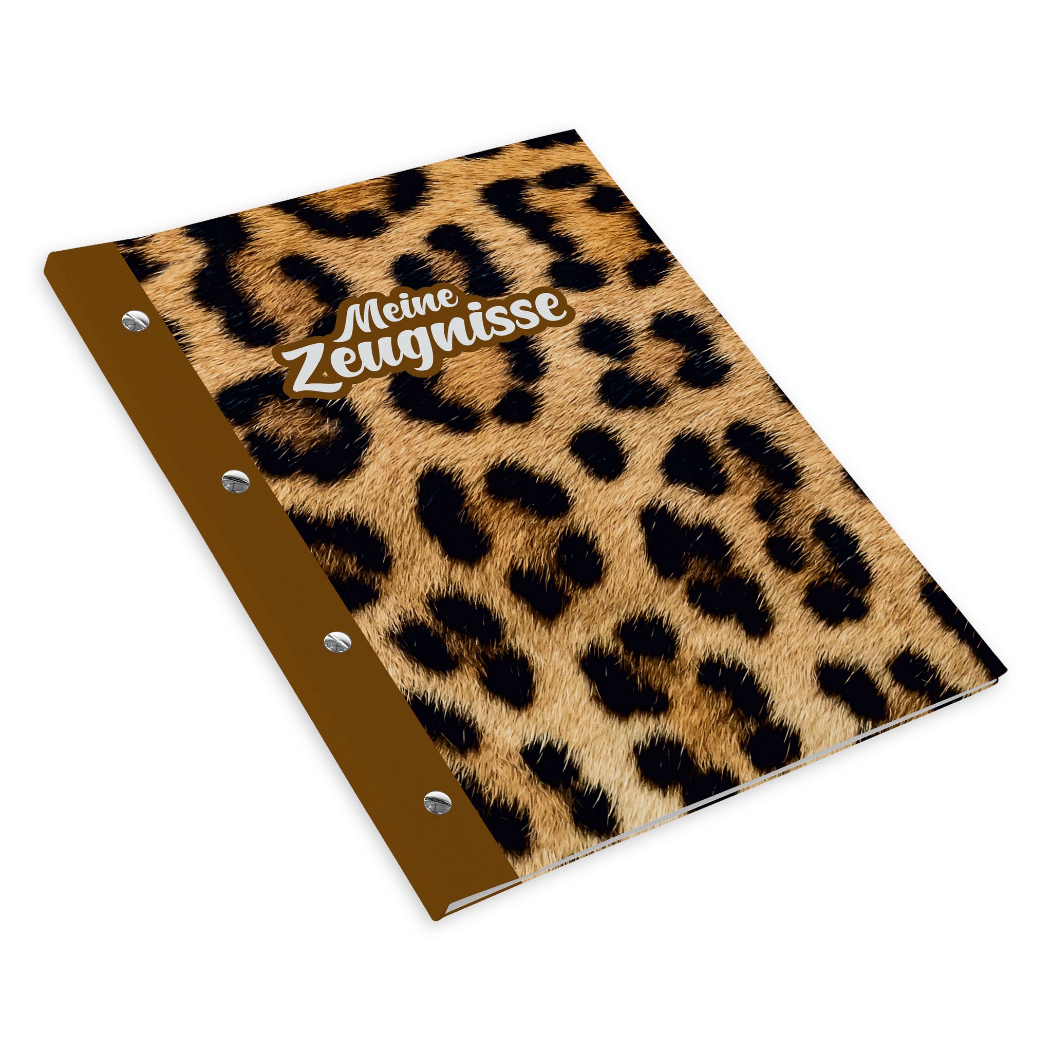 itenga Zeugnismappe A4 mit Schraubverschluss Motiv LEOPARD