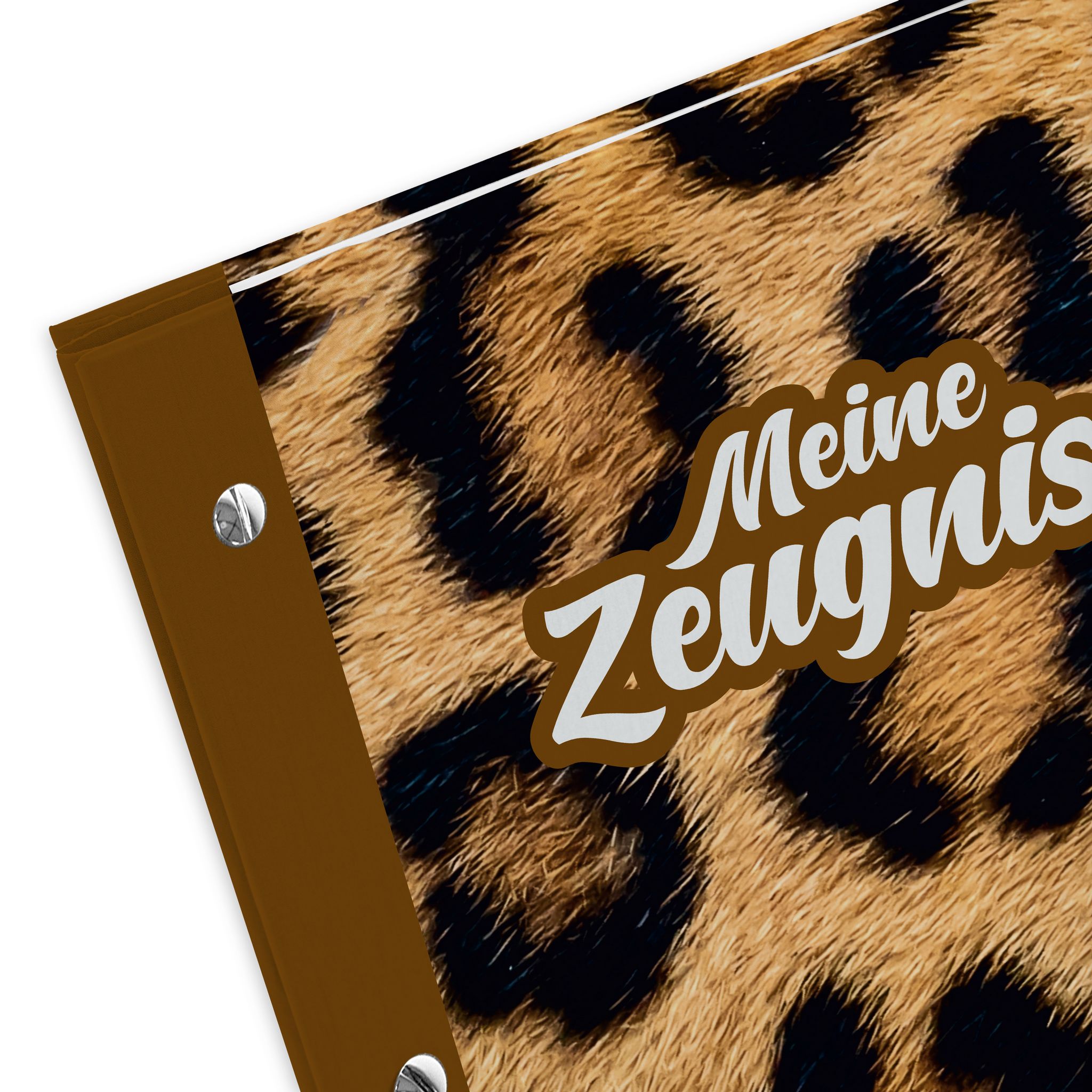itenga Zeugnismappe A4 mit Schraubverschluss Motiv LEOPARD