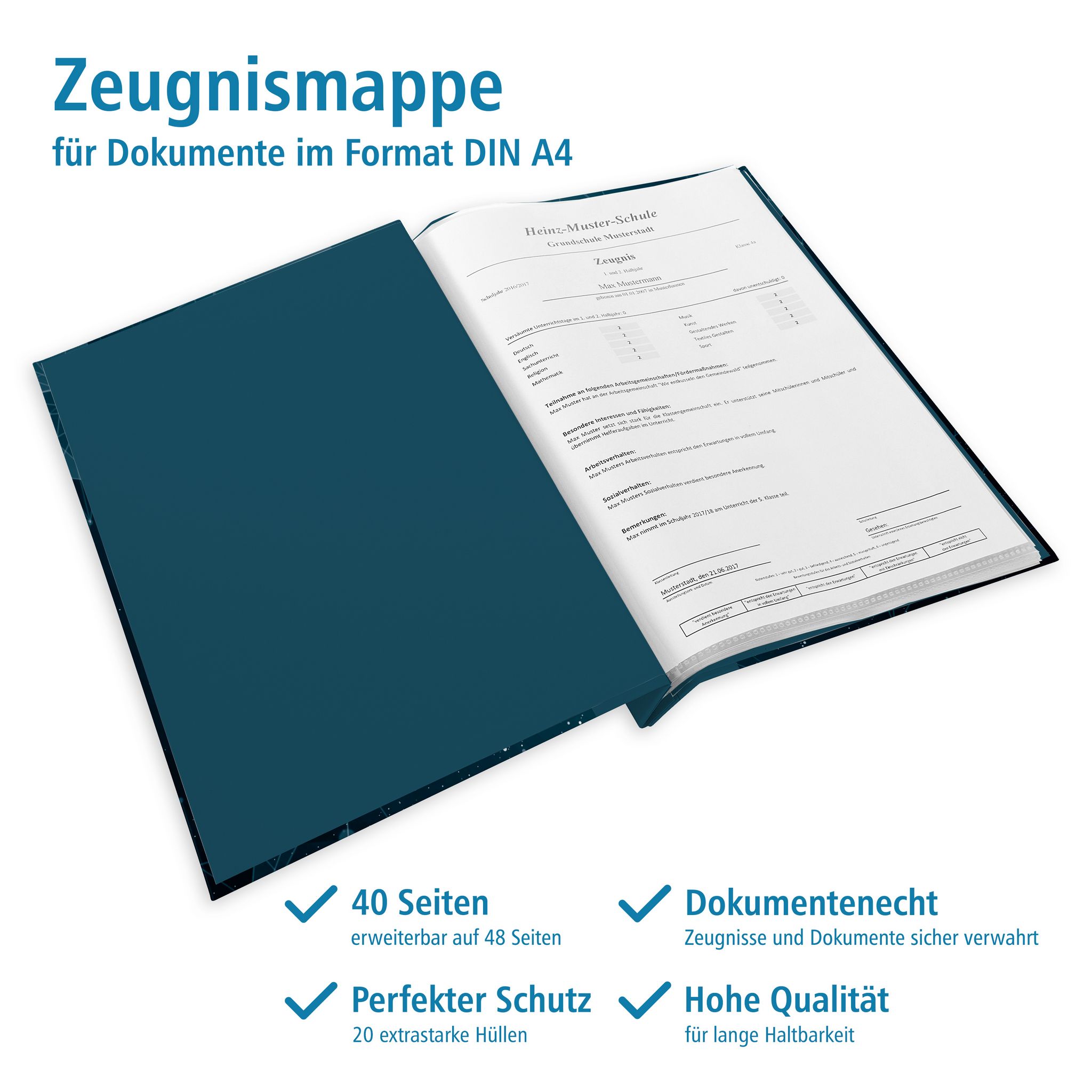itenga Zeugnismappe A4 mit Schraubverschluss Motiv Hight...