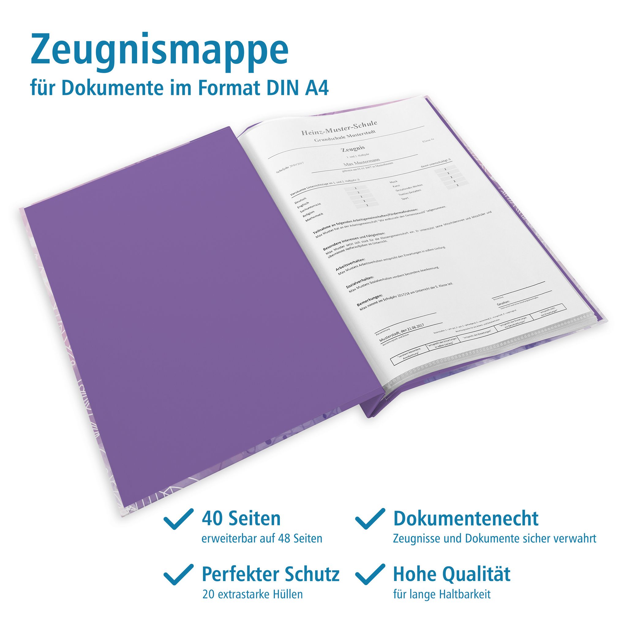 itenga Zeugnismappe A4 mit Schraubverschluss Motiv Manda...
