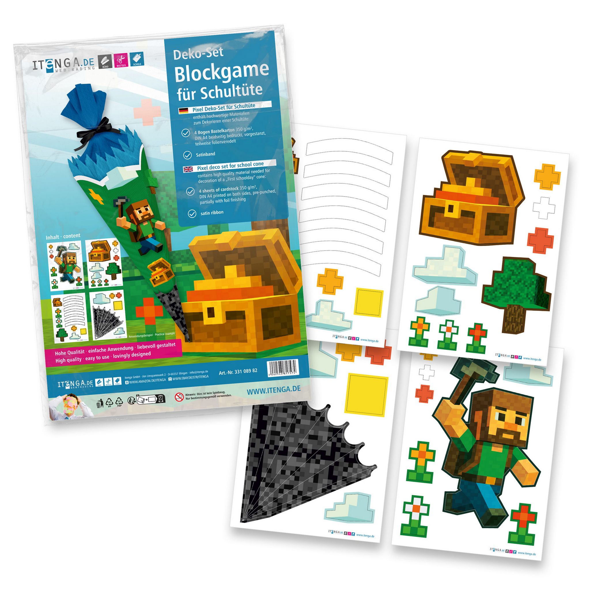 itenga DEKO-SET f�r SCHULT�TE Blockgame Pixel