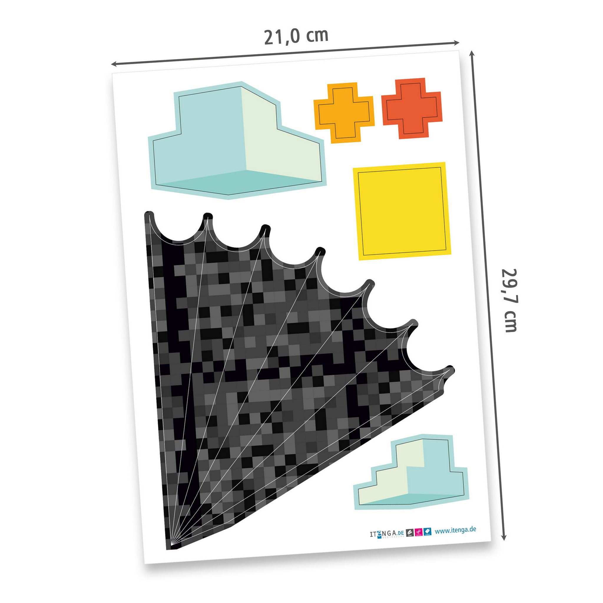 itenga DEKO-SET f�r SCHULT�TE Blockgame Pixel