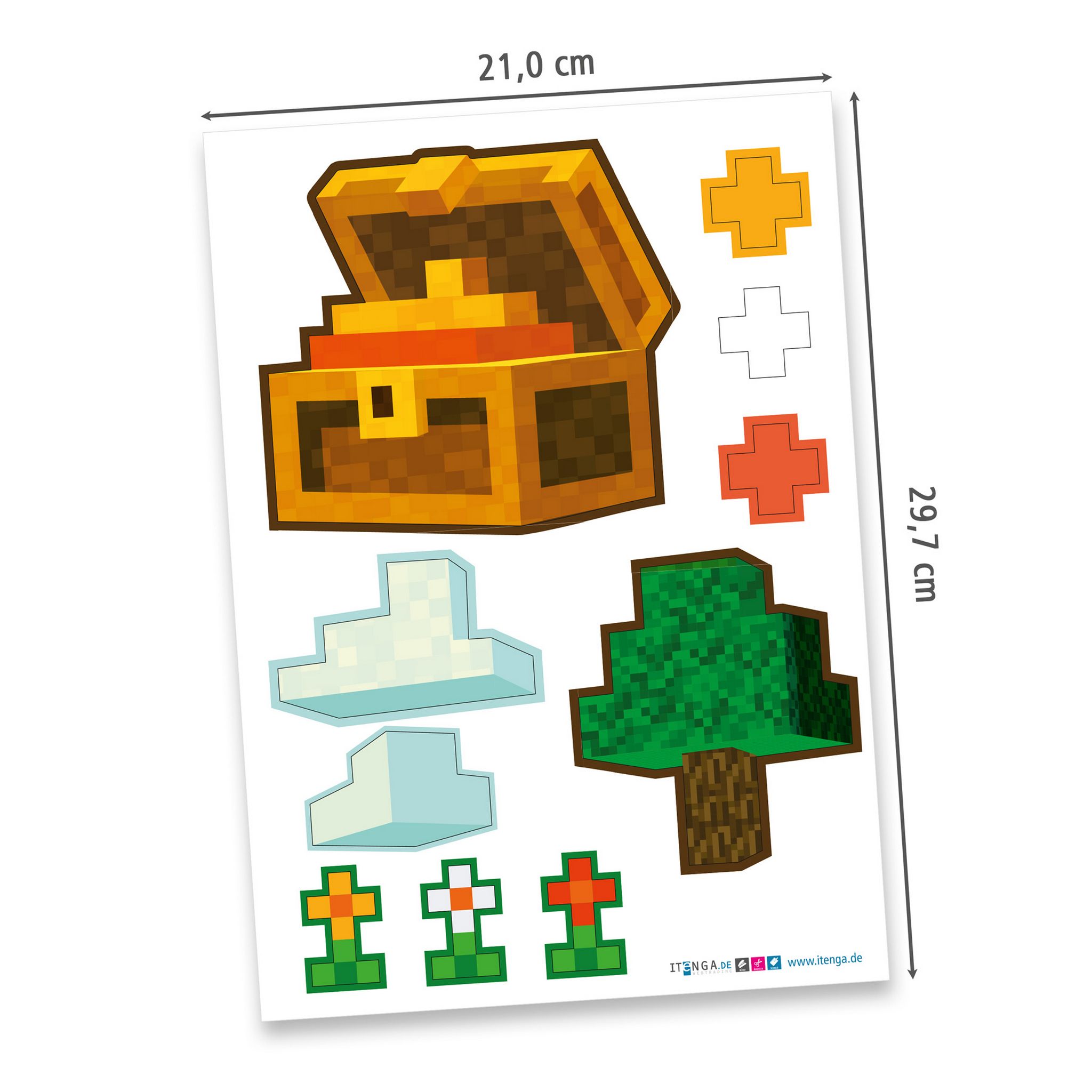 itenga DEKO-SET f�r SCHULT�TE Blockgame Pixel