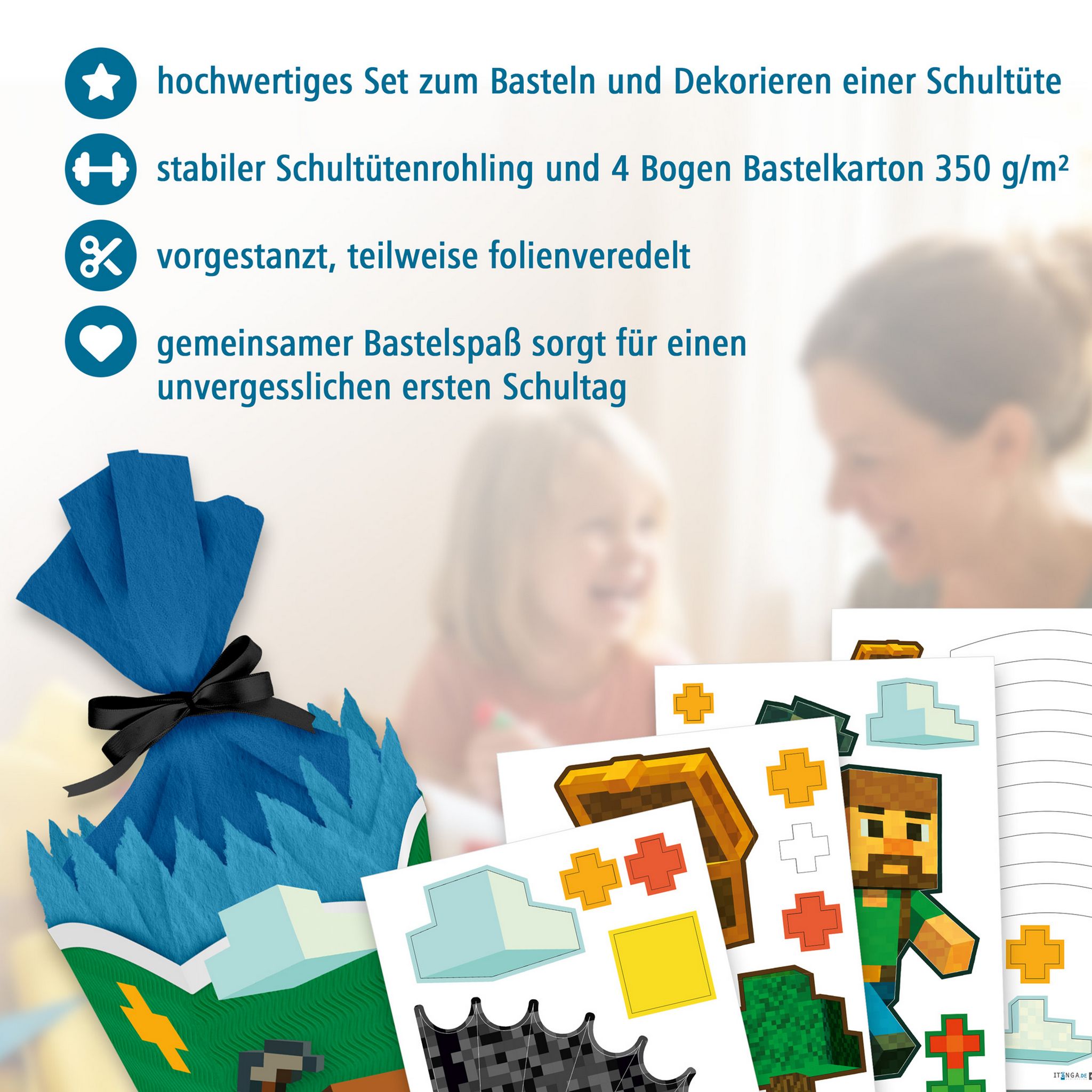 itenga SCHULT�TEN Bastelset 68cm - BLOCKGAME - Komplettset