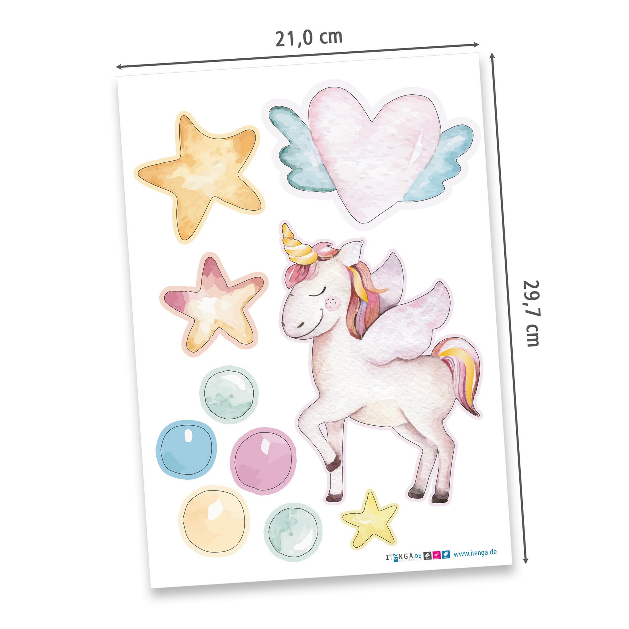 itenga SCHULT�TEN Bastelset 68cm - Einhorn Wasserfarben ...