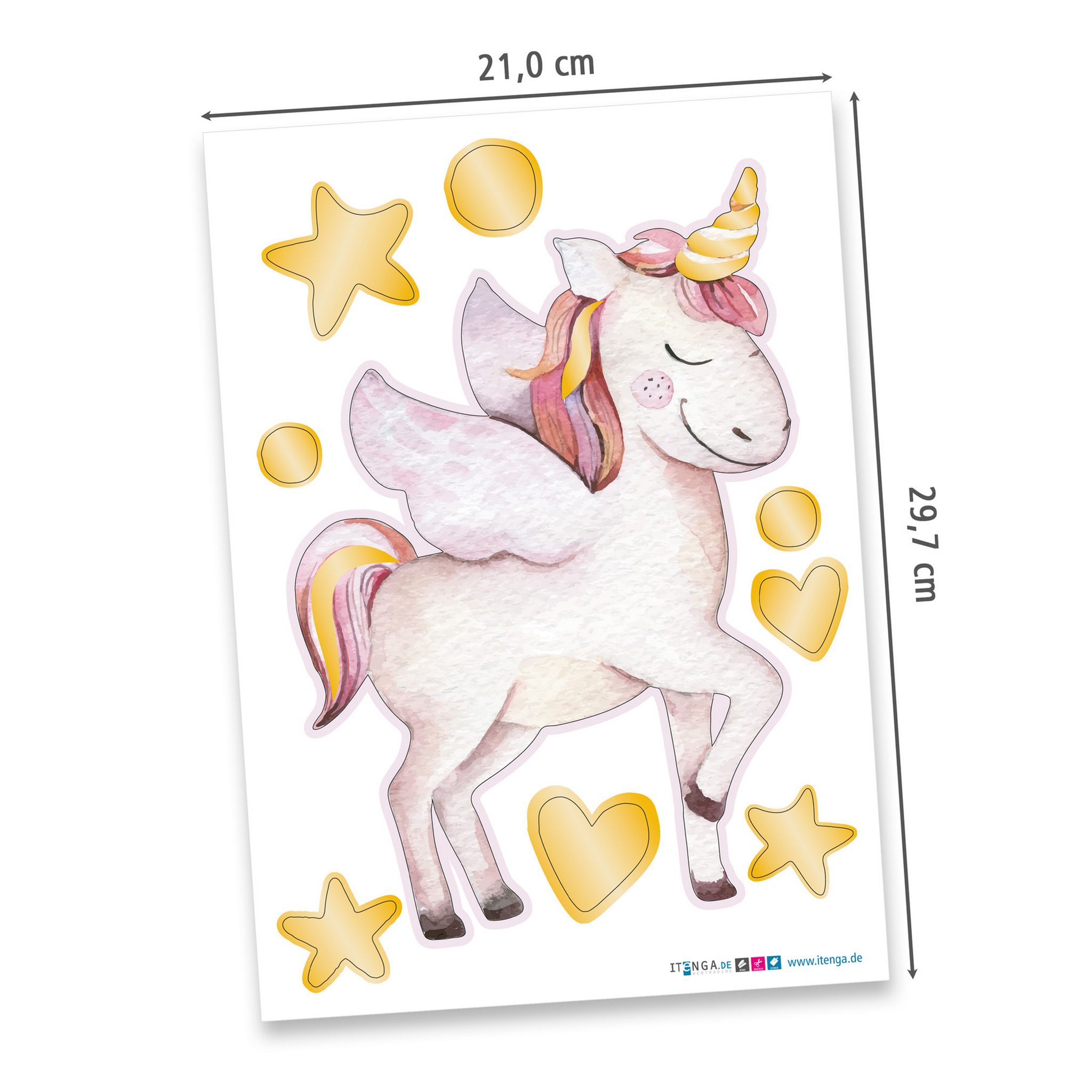 itenga SCHULT�TEN Bastelset 68cm - Einhorn Wasserfarben ...
