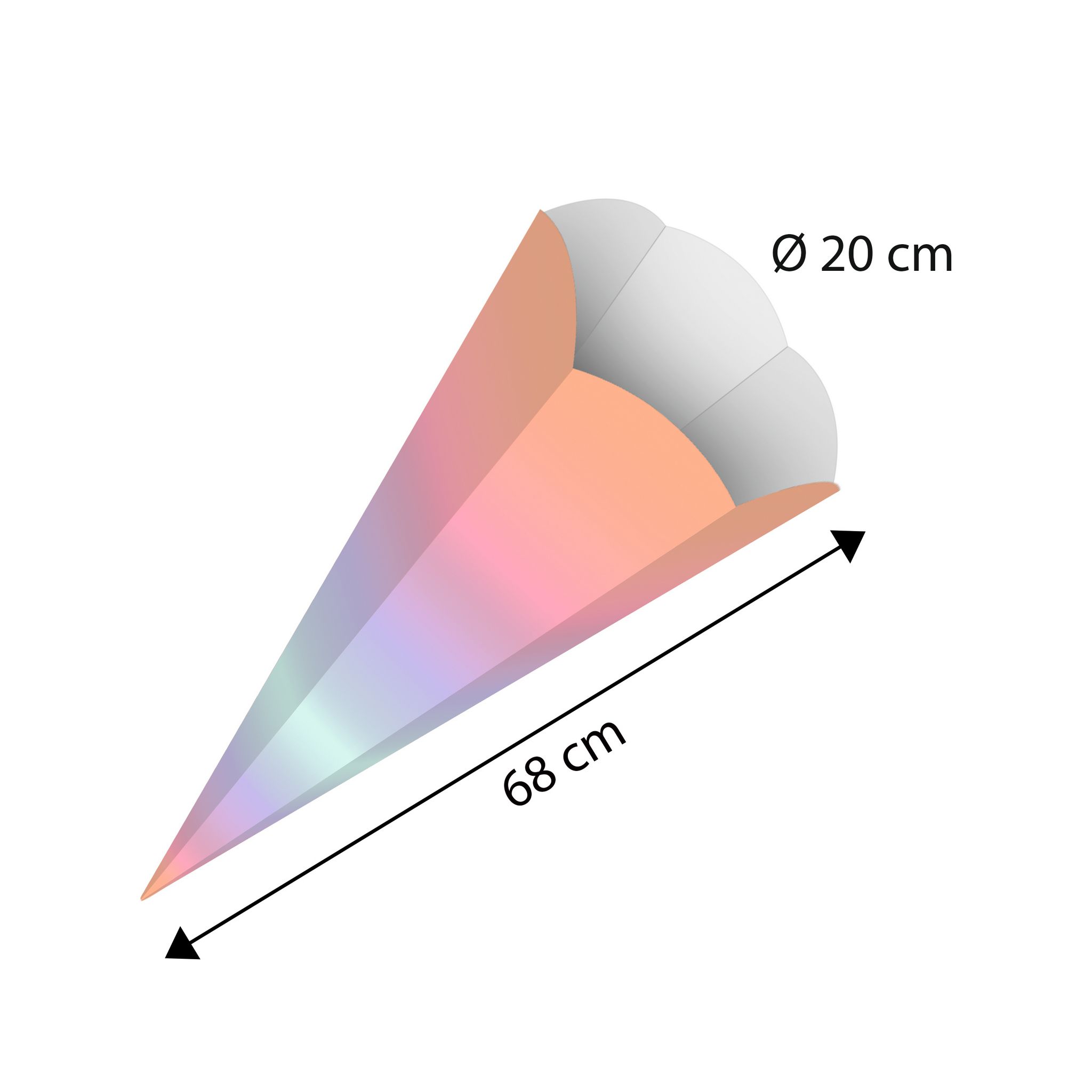 URSUS Schult�te 68cm Regenbogen Motiv 05