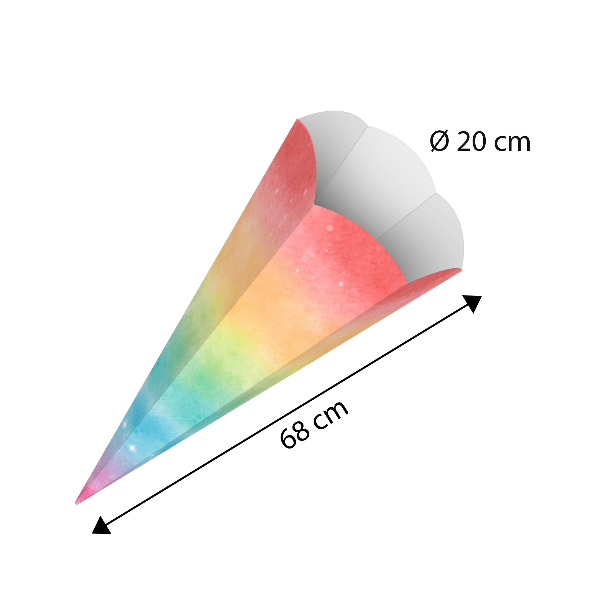URSUS Schult�te 68cm Regenbogen Motiv 03
