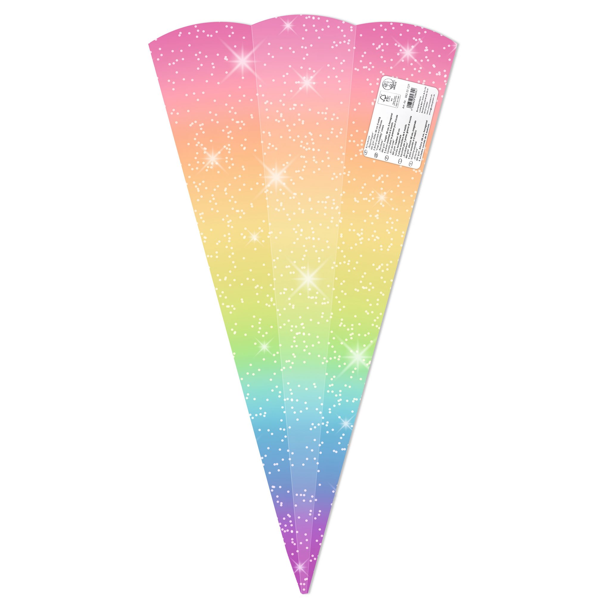 URSUS Schult�te 68cm Regenbogen Motiv 02