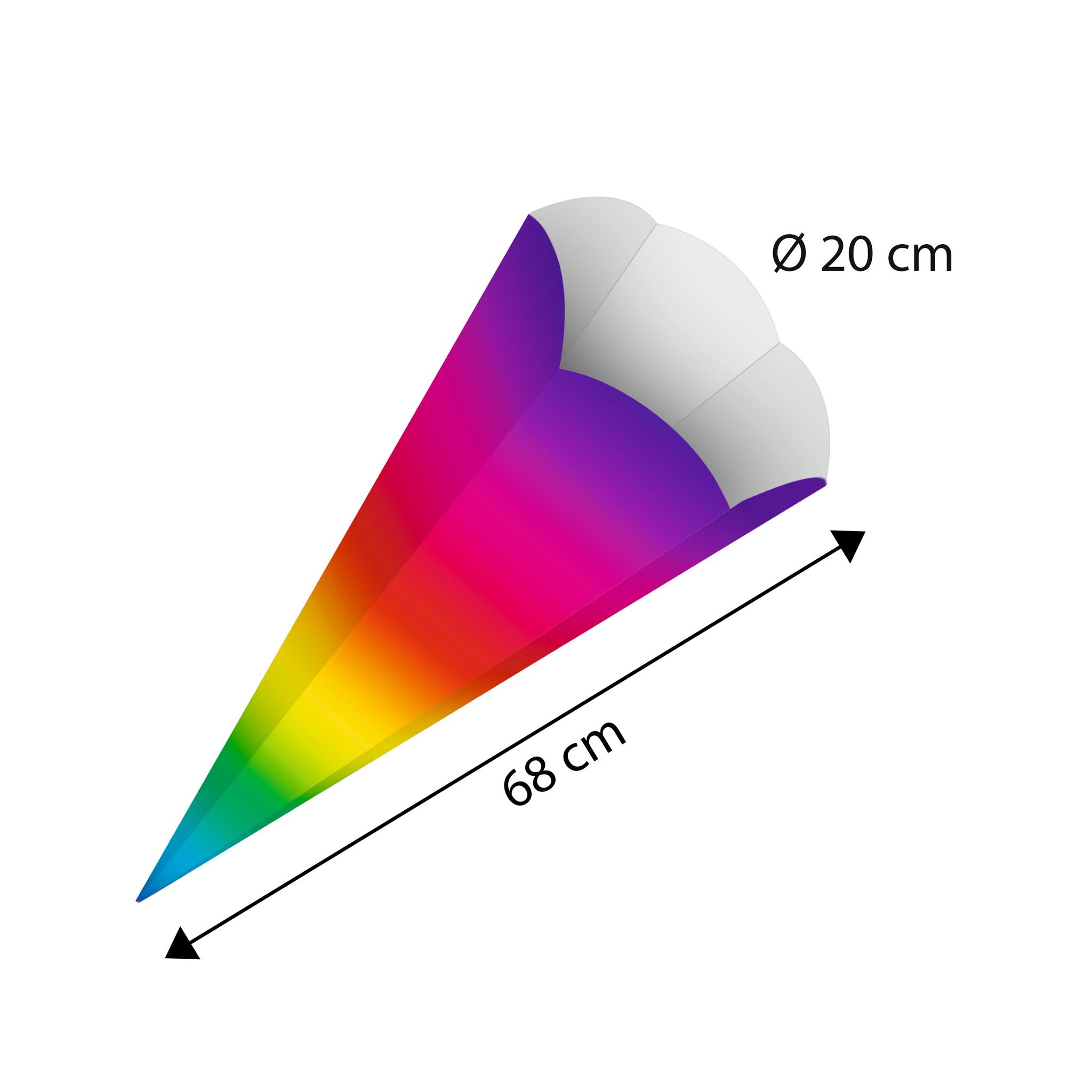 URSUS Schult�te 68cm Regenbogen Motiv 01