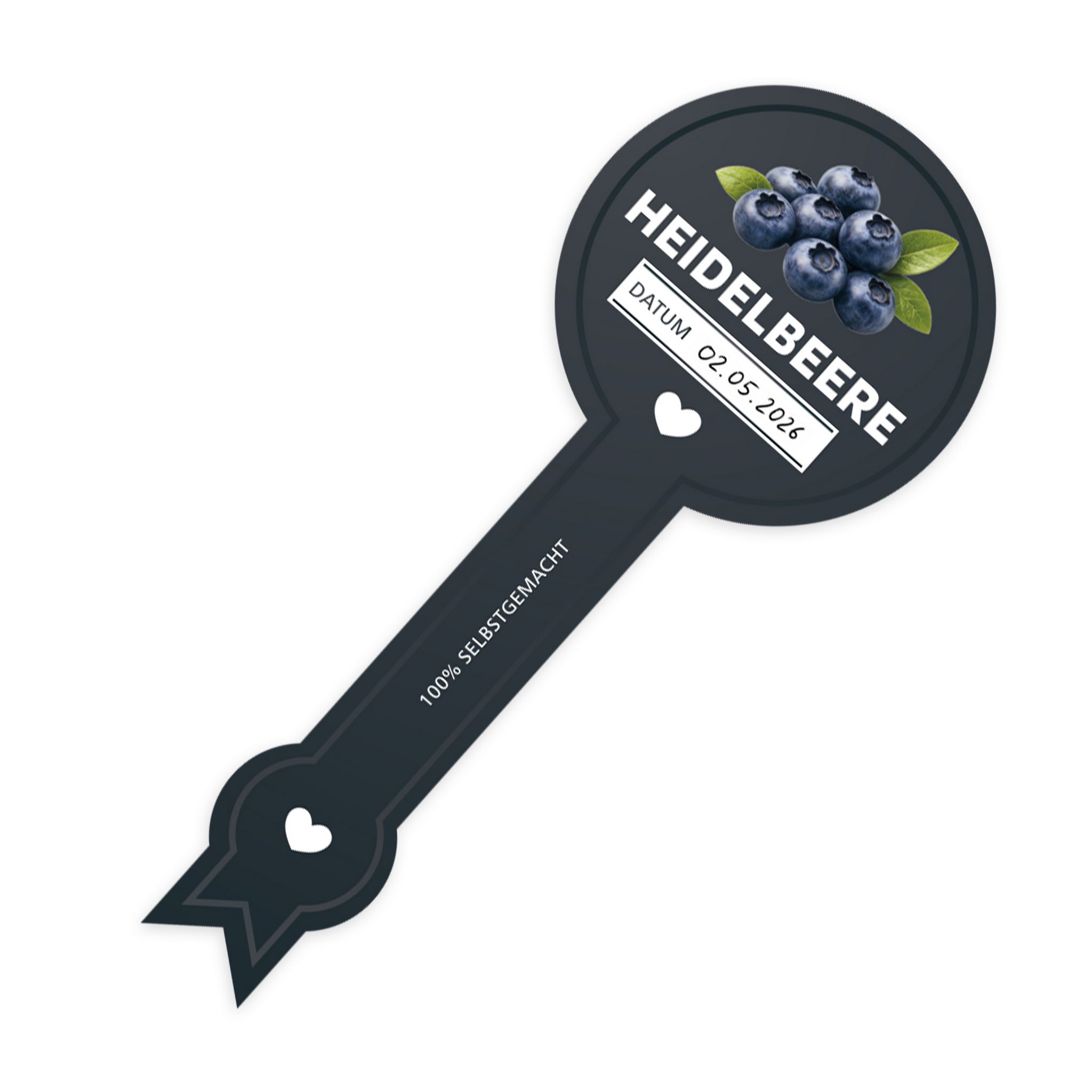 Itenga 50 x Marmeladenetikett Heidelbeere -schwarz- in S...