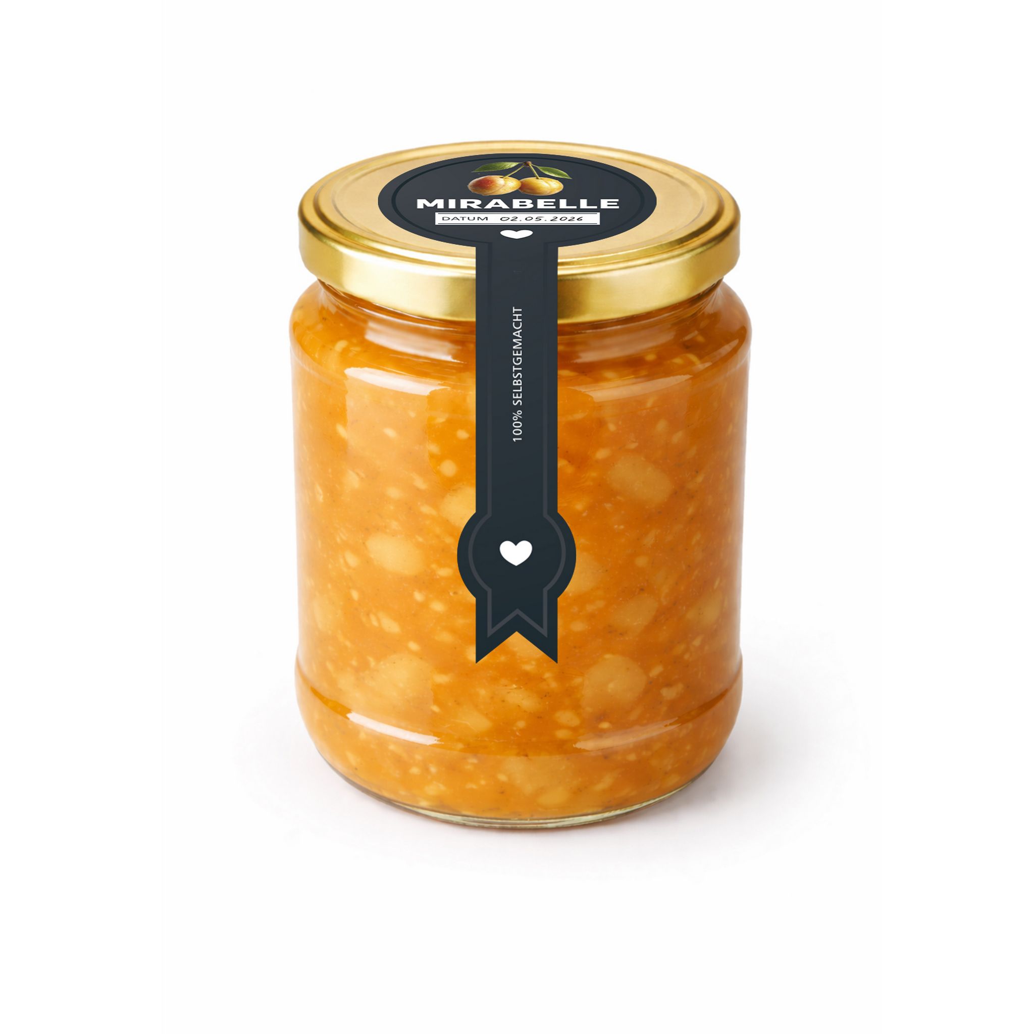 Itenga 50 x Marmeladenetikett Mirabelle -schwarz- in Sie...