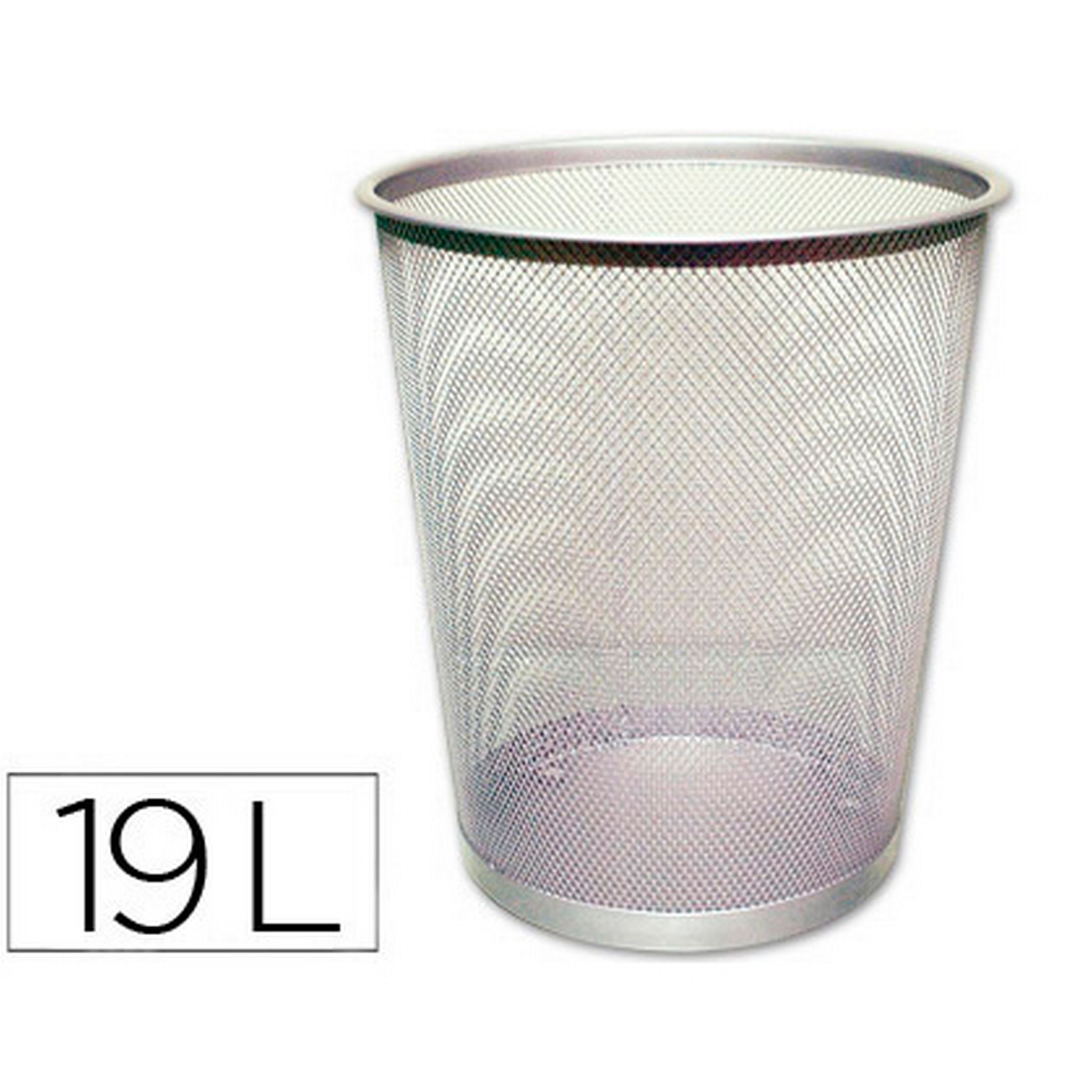 Q-CONNECT KF00849 Papierkorb Metall Rund 19L silber