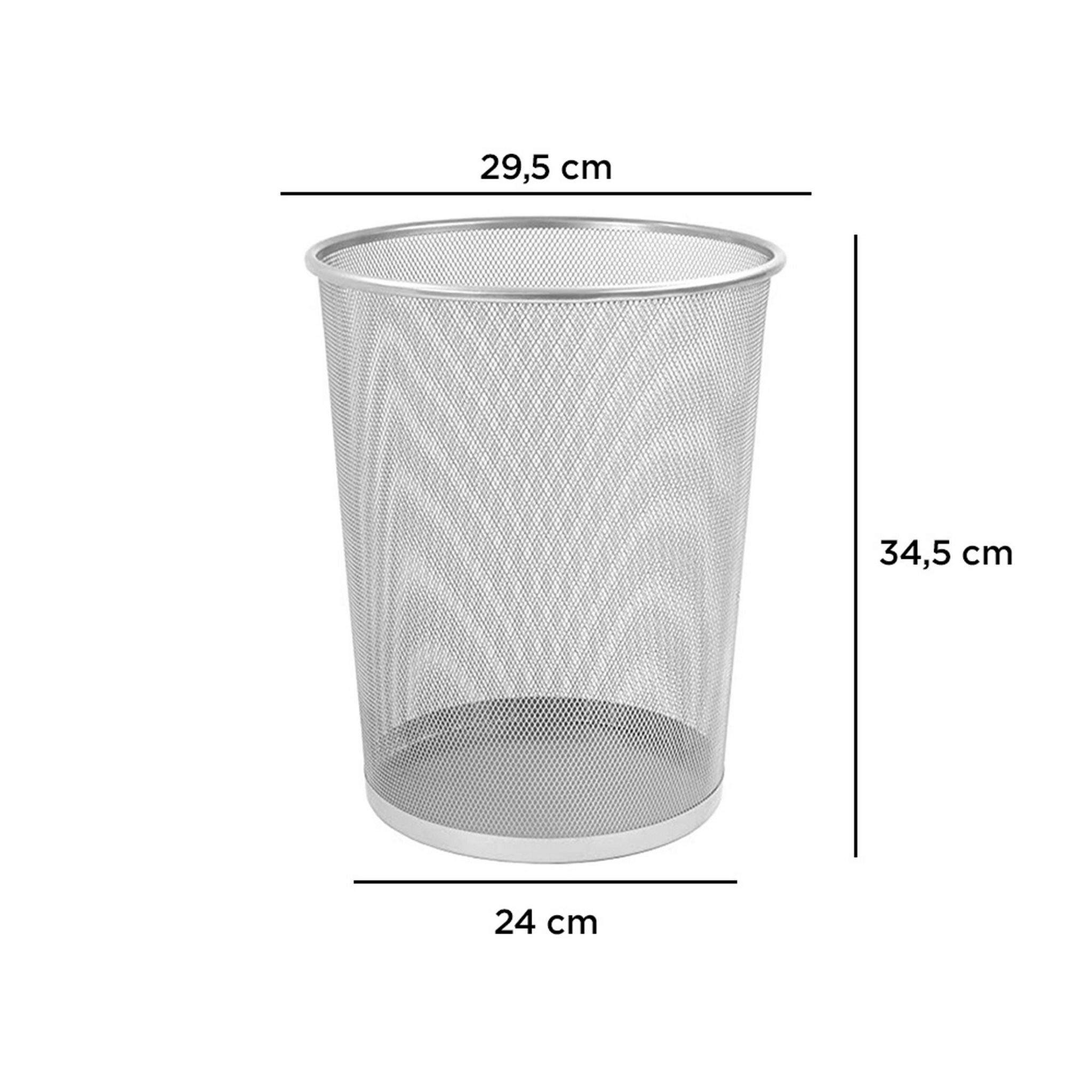 Q-CONNECT KF00849 Papierkorb Metall Rund 19L silber