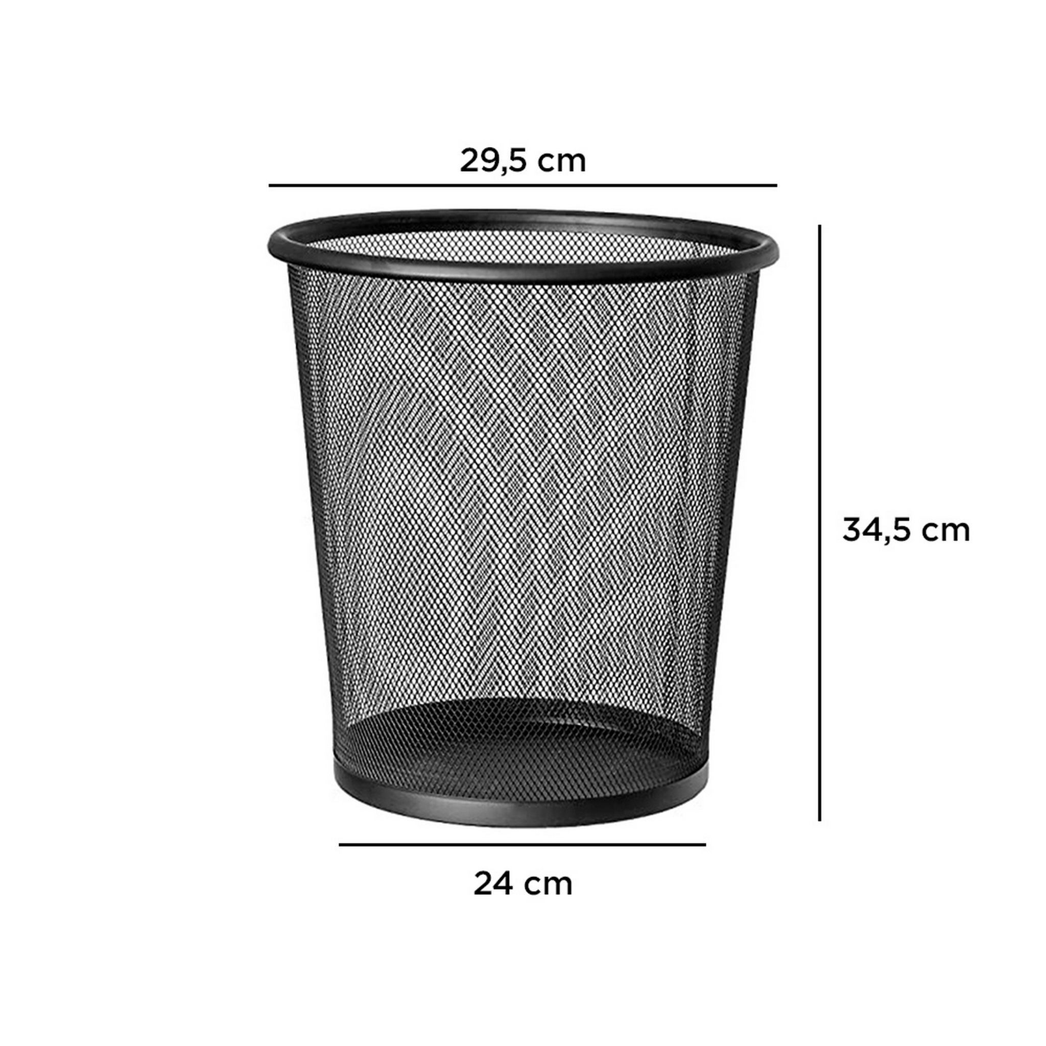 Q-CONNECT KF00871 Papierkorb Metall Rund 19L schwarz