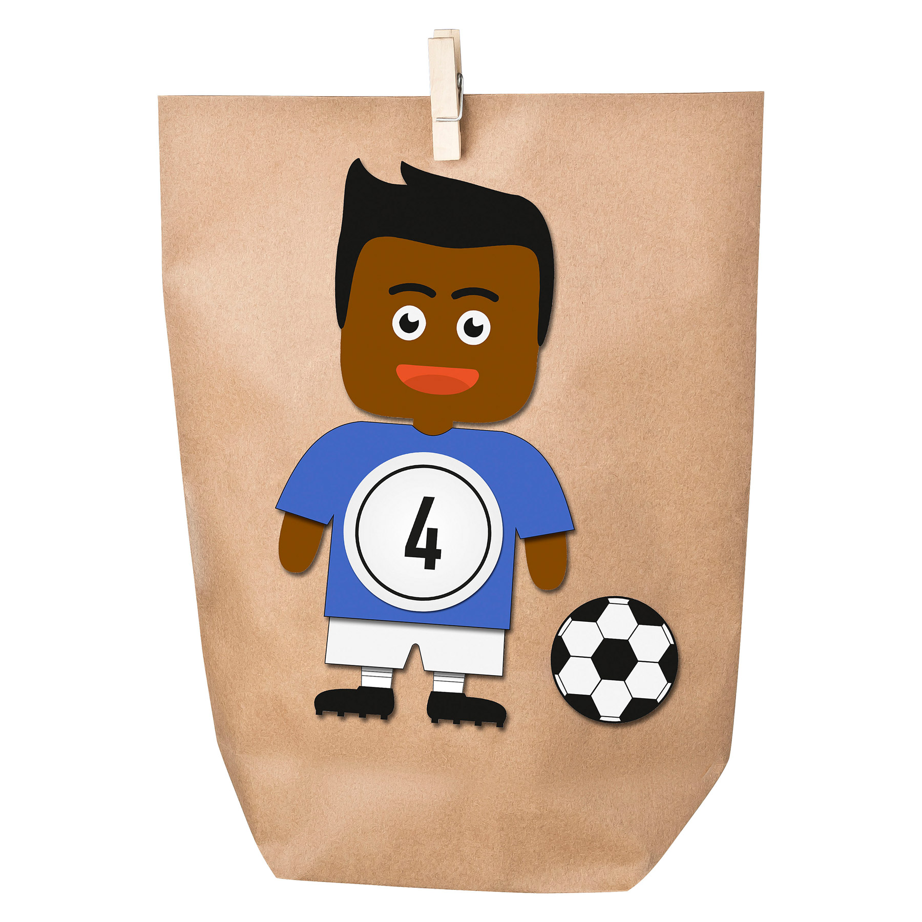 Basteladventskalender Fu�baller Trikot blau Hose wei� +...